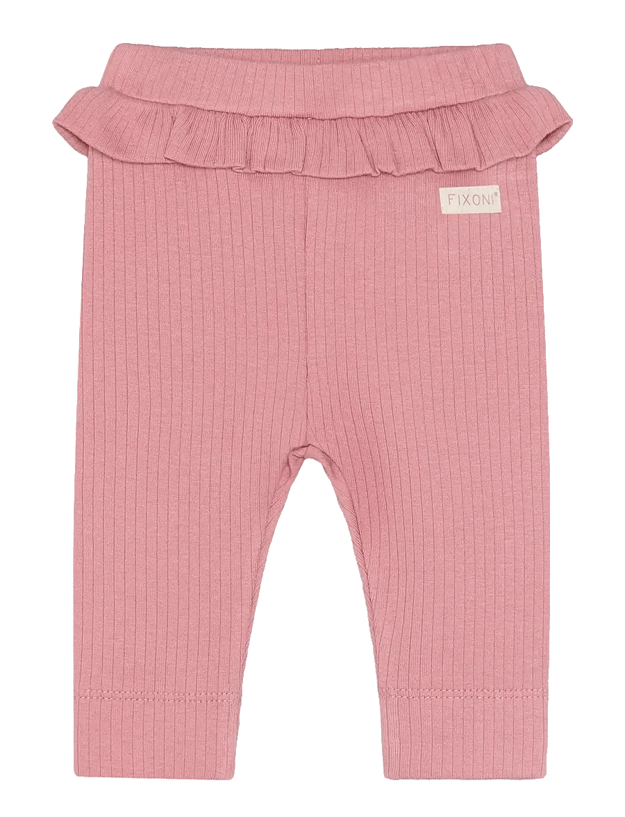 Fixoni - Leggings Rib - leggings - dusty rose - 0