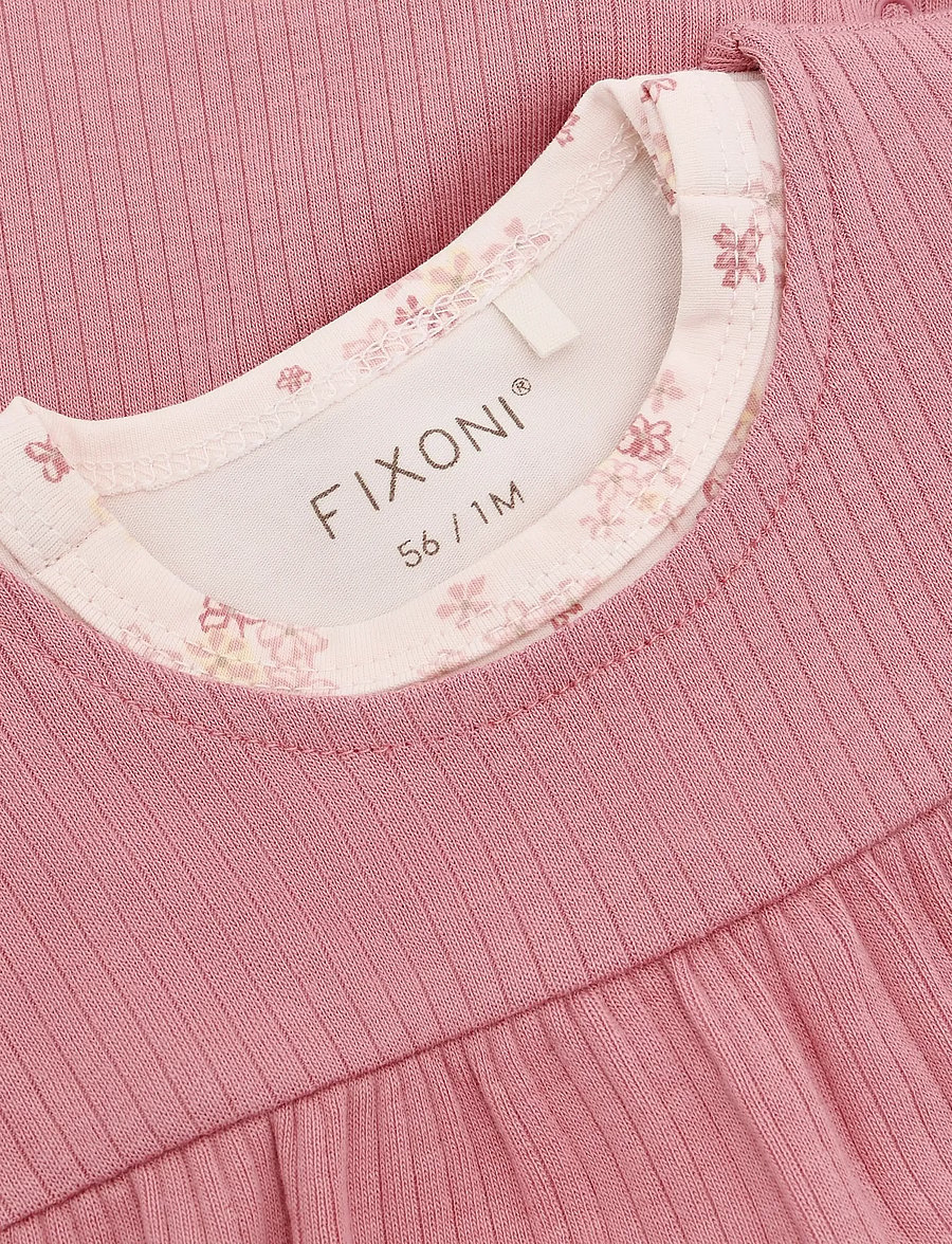 Fixoni - Set w. Body and Romper Rib - sets mit body - dusty rose - 3