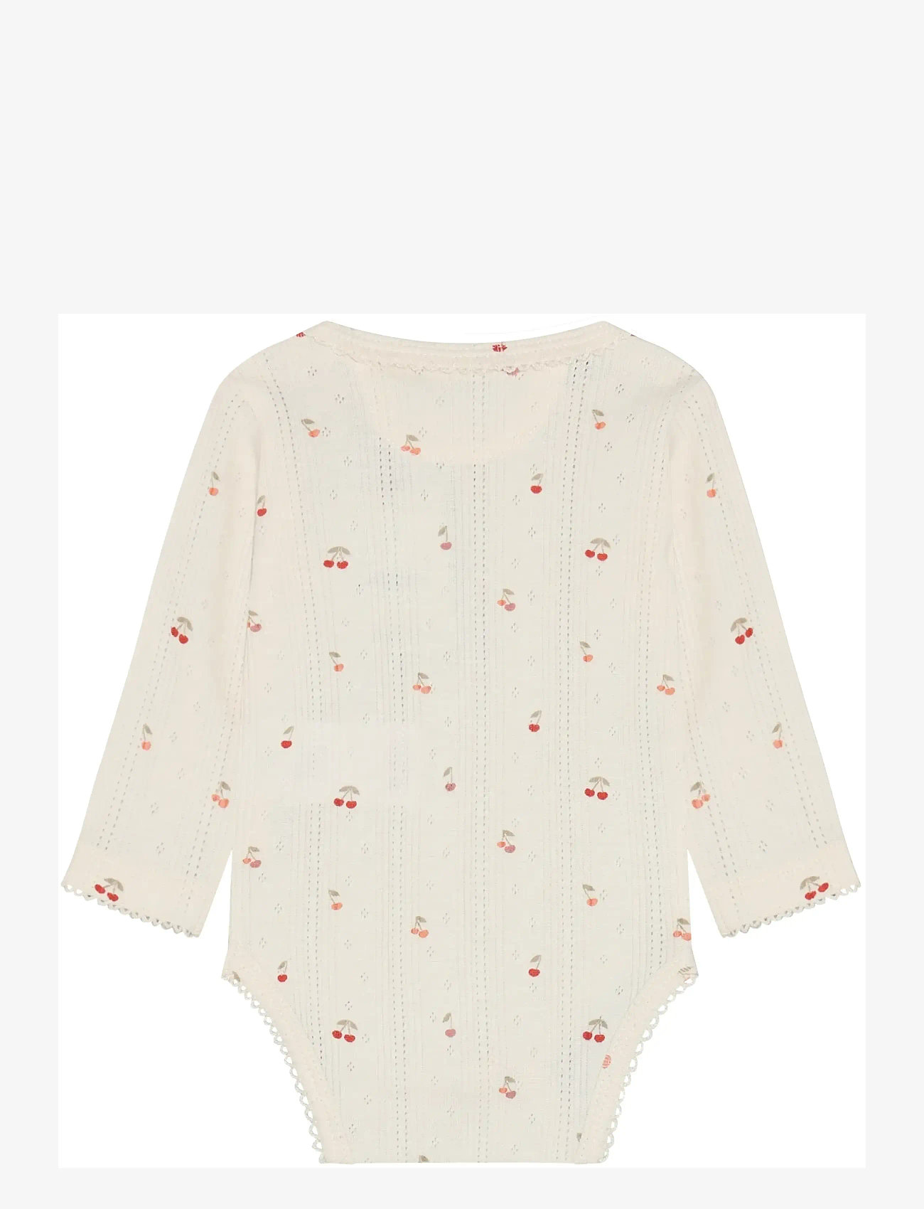 Fixoni - Body LS Pointelle - long-sleeved bodies - eggnog - 1