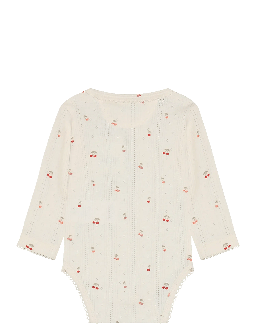 Fixoni - Body LS Pointelle - långärmade bodies - eggnog - 1