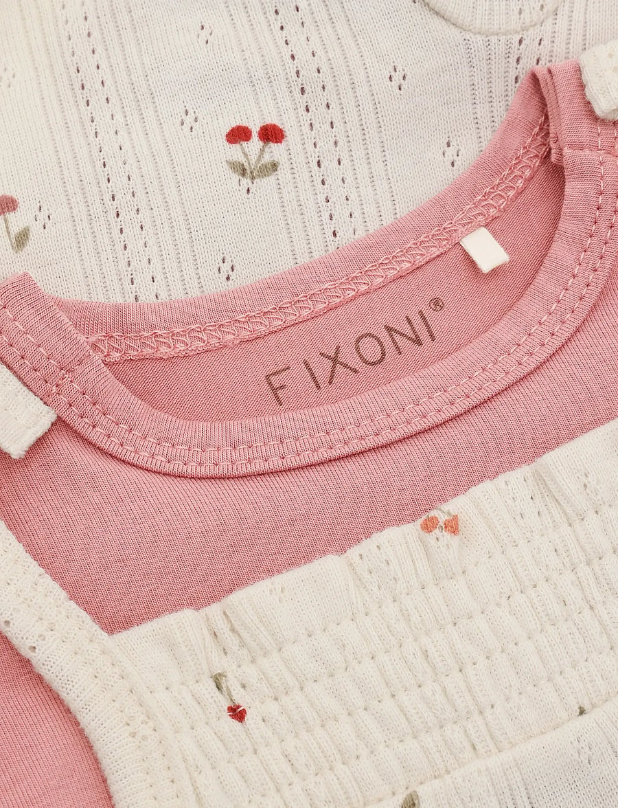 Fixoni - Set w. Body and Romper Pointel - ensembles avec body - eggnog - 4
