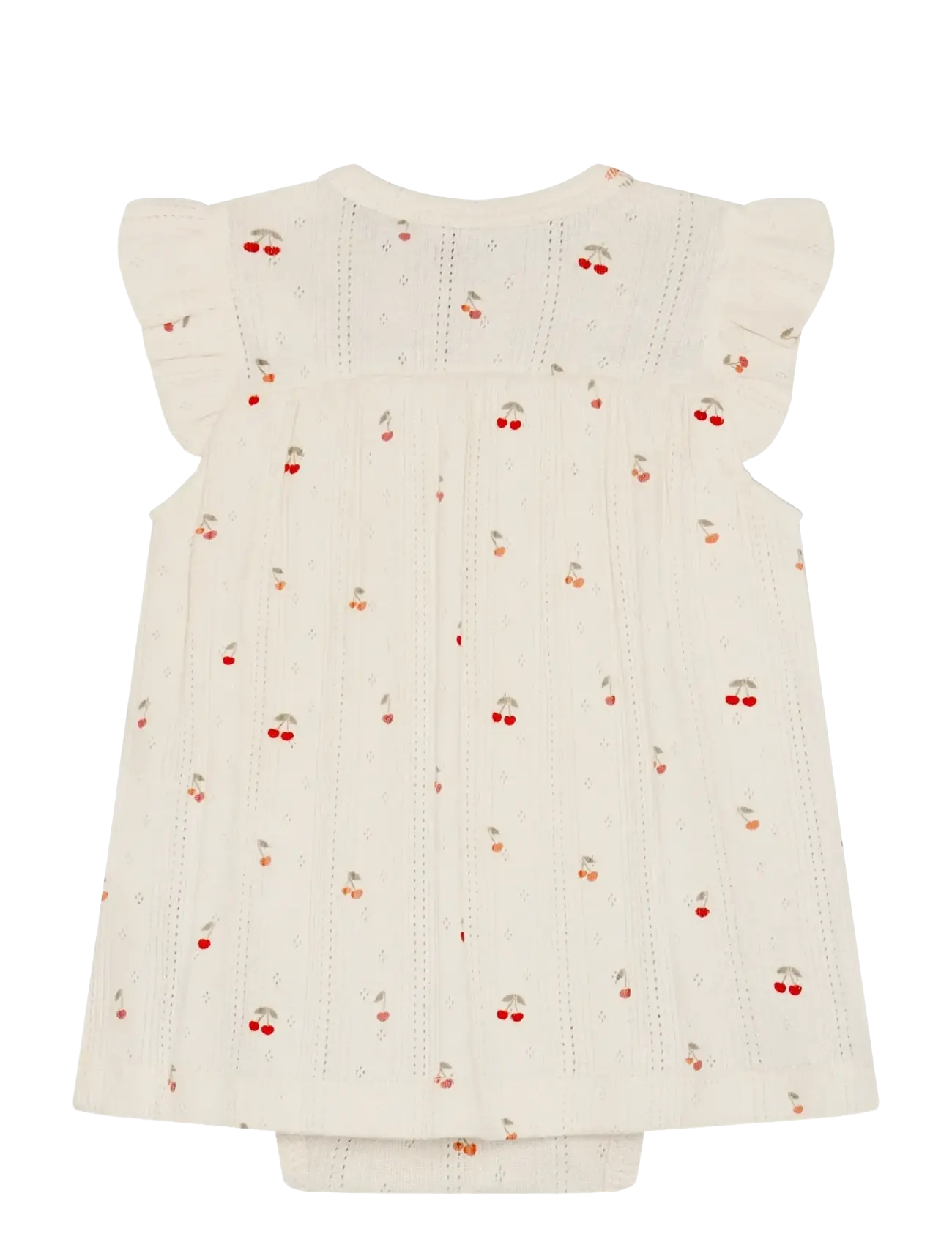 Fixoni - Body Dress SS Pointelle - kortærmede babykjoler - eggnog - 2
