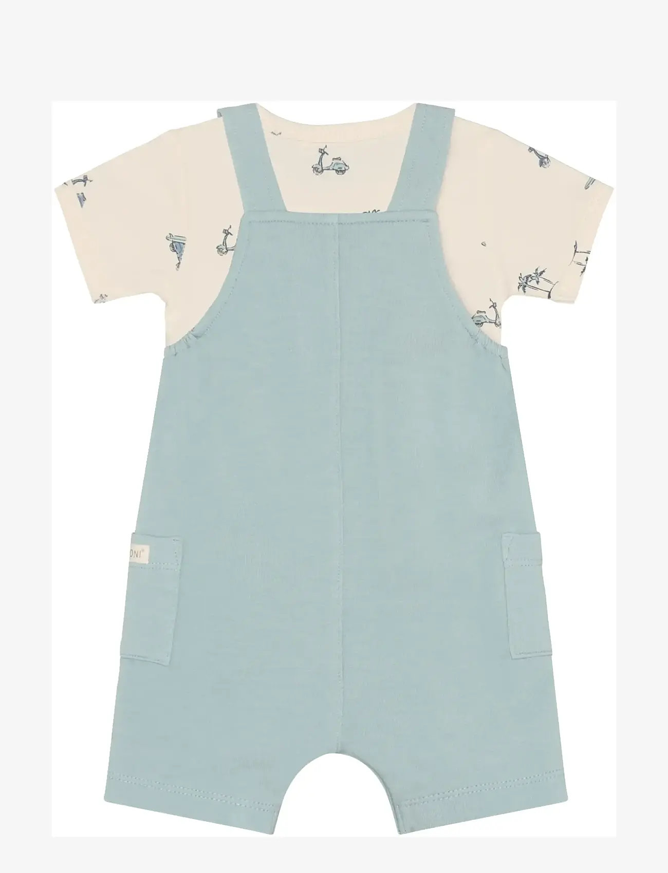 Fixoni - Set w. Body and Romper Sweat - sets mit kurzärmeligem t-shirt - gray mist - 2