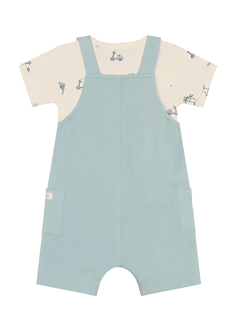 Fixoni - Set w. Body and Romper Sweat - sets mit kurzärmeligem t-shirt - gray mist - 2