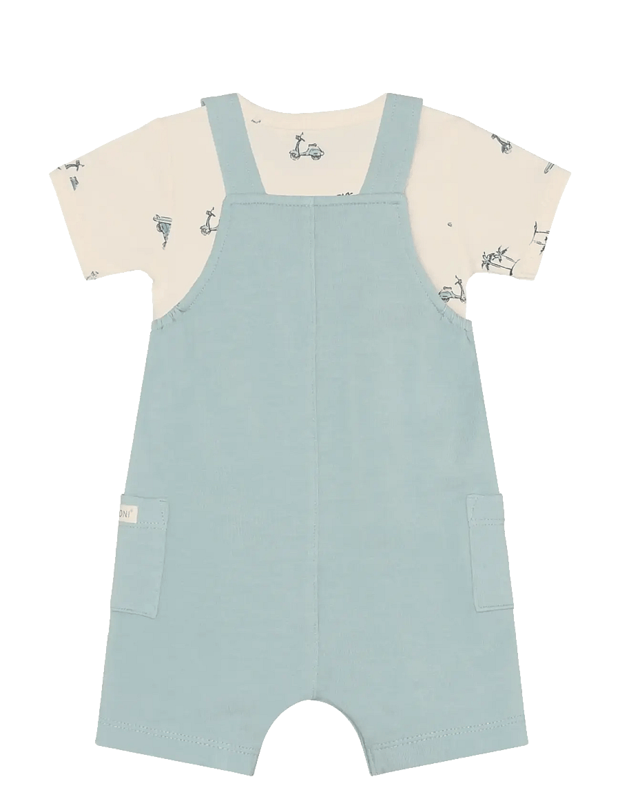 Fixoni - Set w. Body and Romper Sweat - komplekti ar t-kreklu ar īsām piedurknēm - gray mist - 2