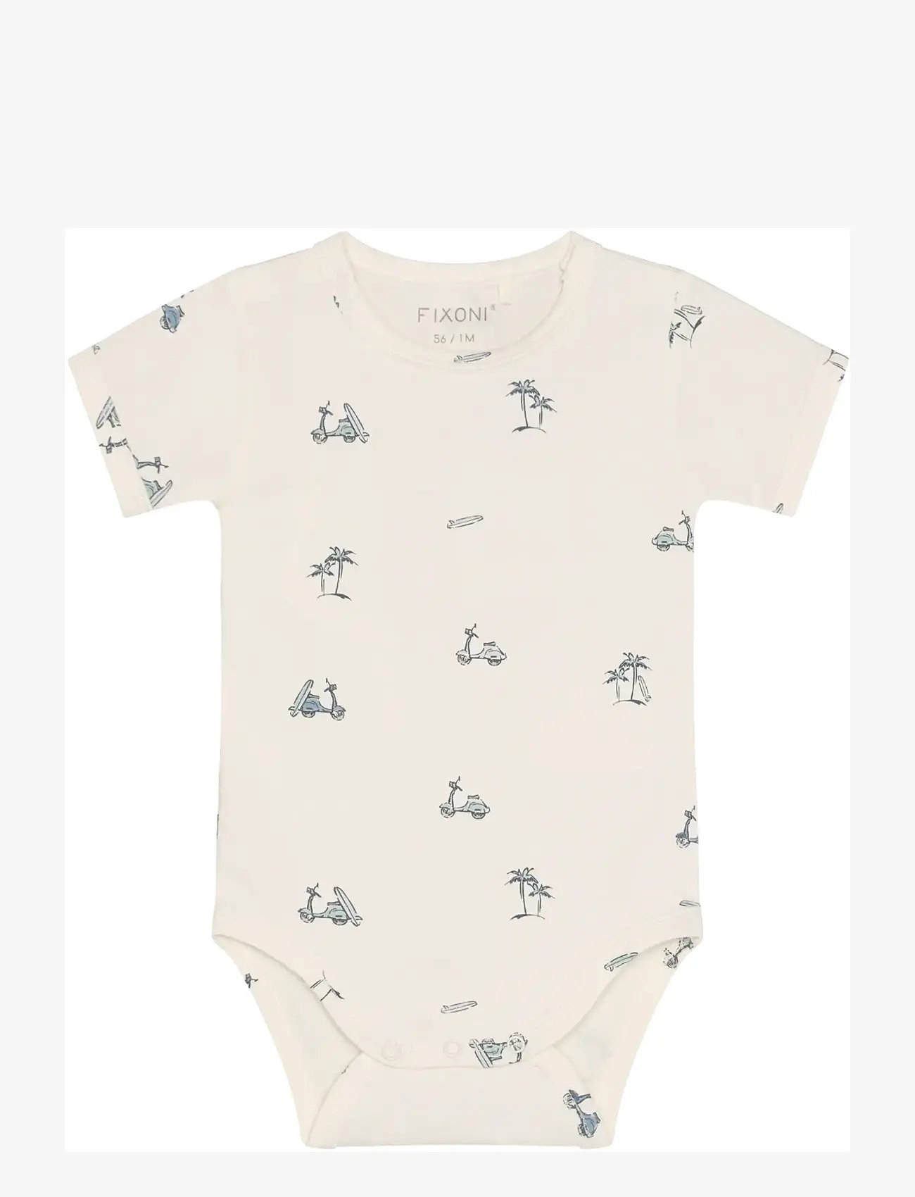 Fixoni - Set w. Body and Romper Sweat - sets mit kurzärmeligem t-shirt - gray mist - 4