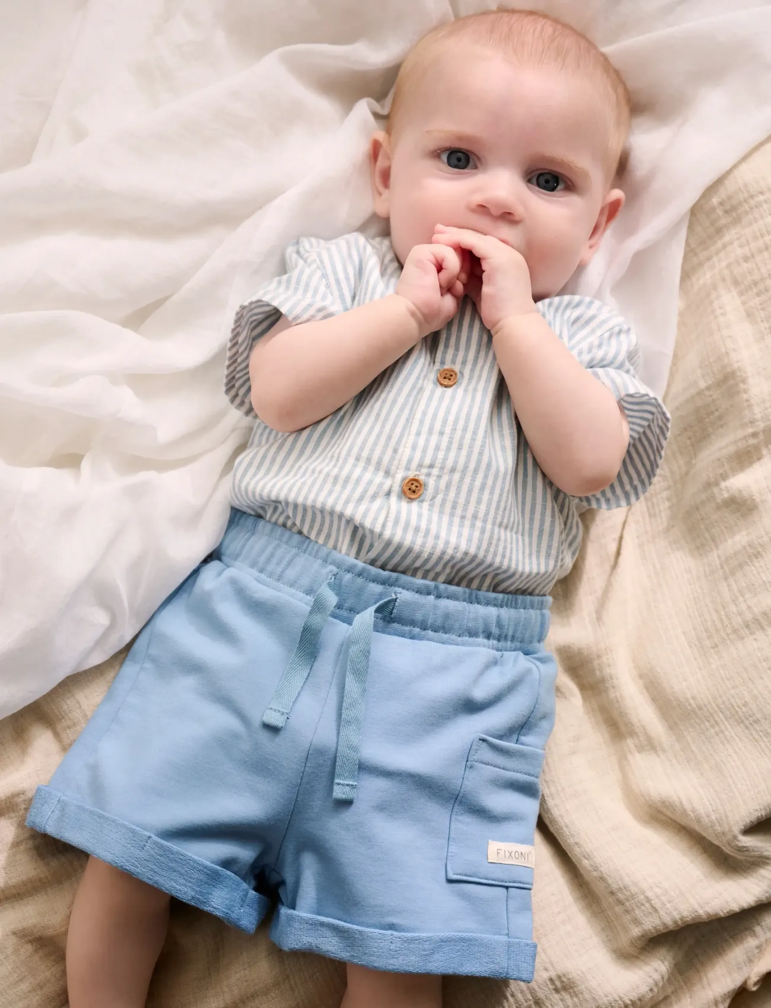 Fixoni Shorts Sweat - Sweatshorts - MOUNTAIN SPRING / blue