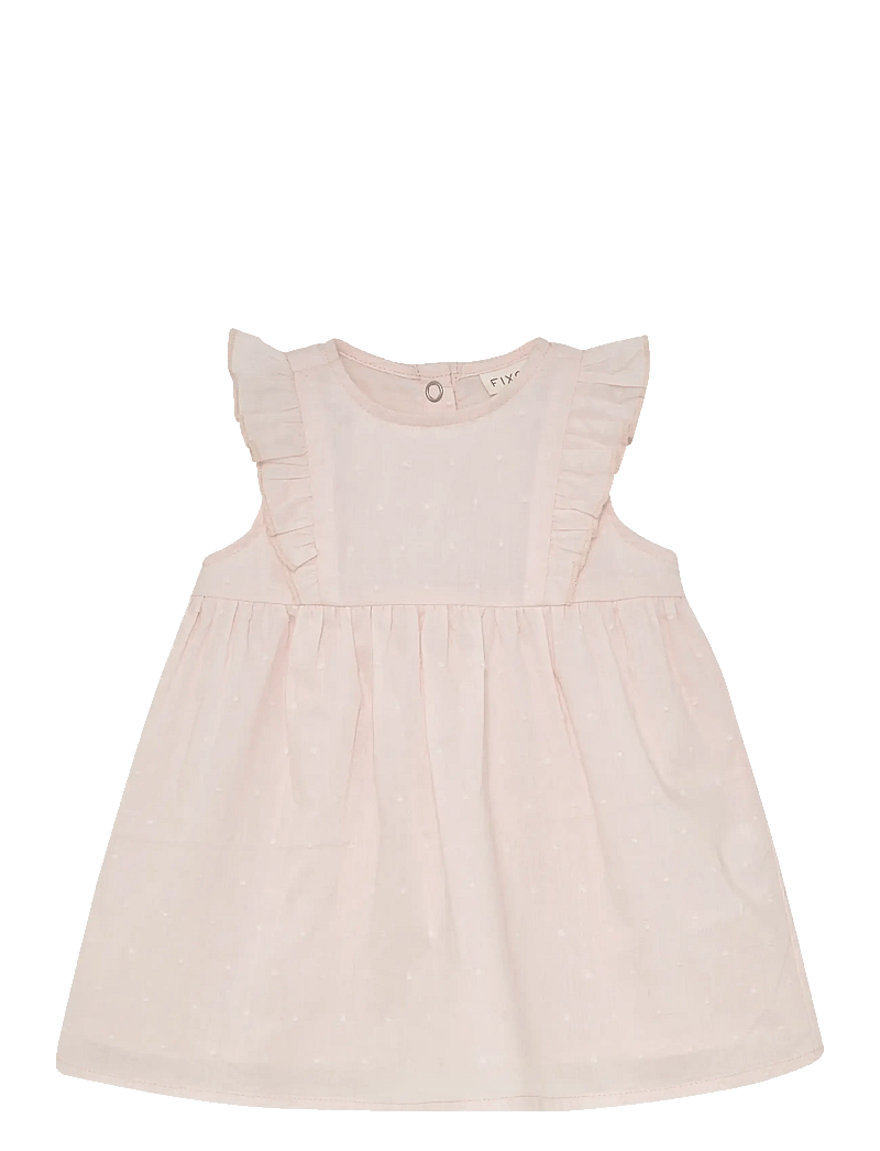 Fixoni - Dress SS Woven - kurzärmelige babykleider - soft pink - 0