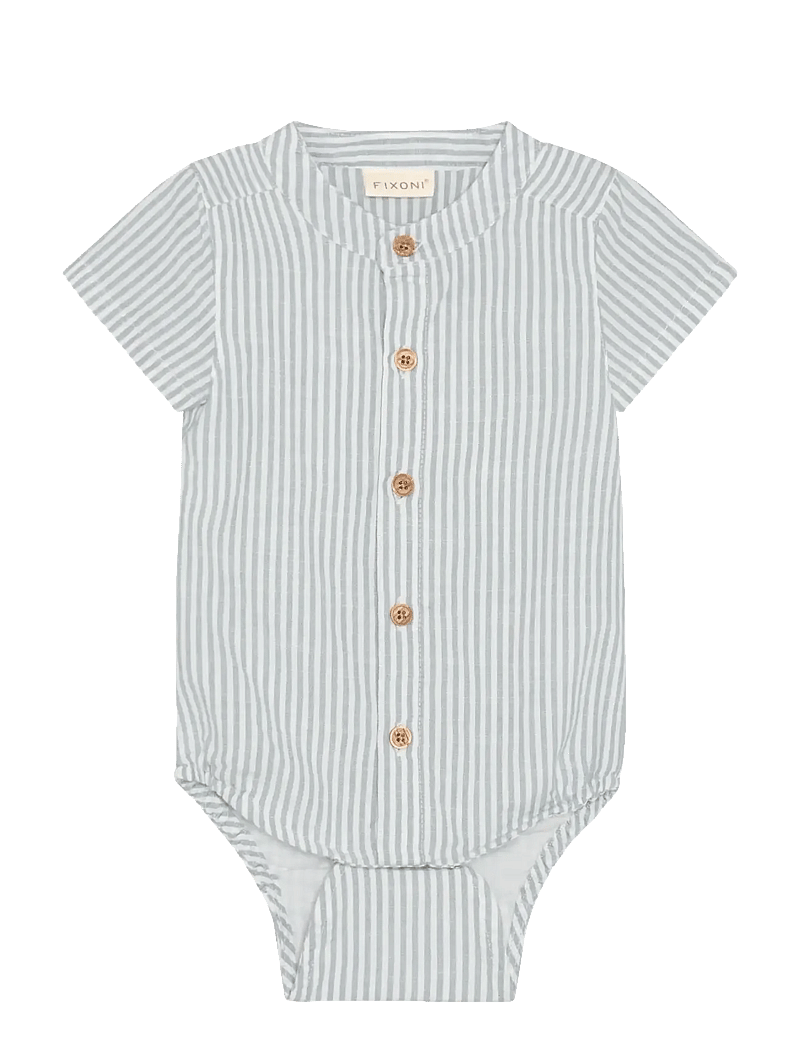 Fixoni - Body Shirt SS Woven - short-sleeved bodies - mountain spring - 1