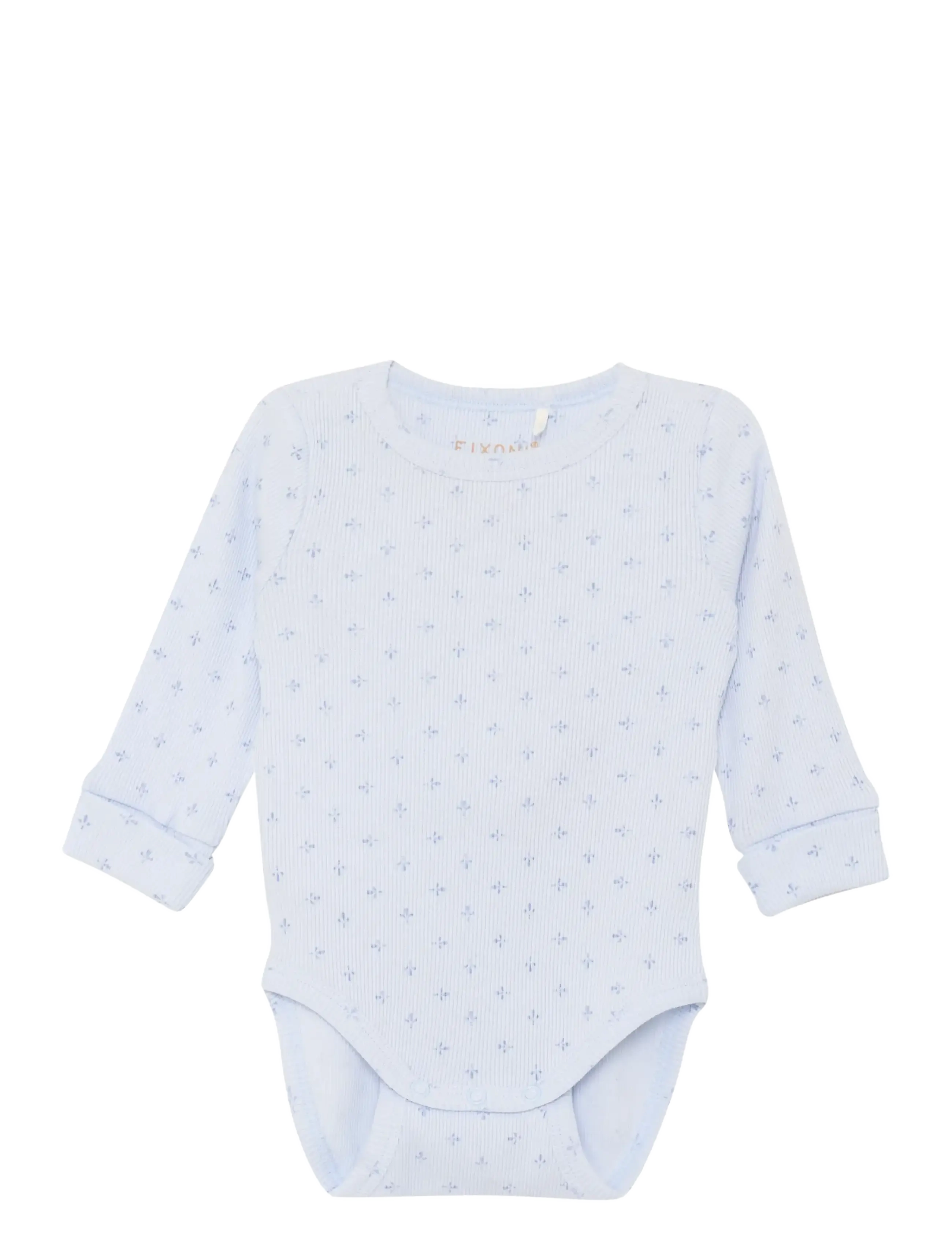 Fixoni Body Ls Rib, 56, Blue, Bodys > Langærmede, Børn