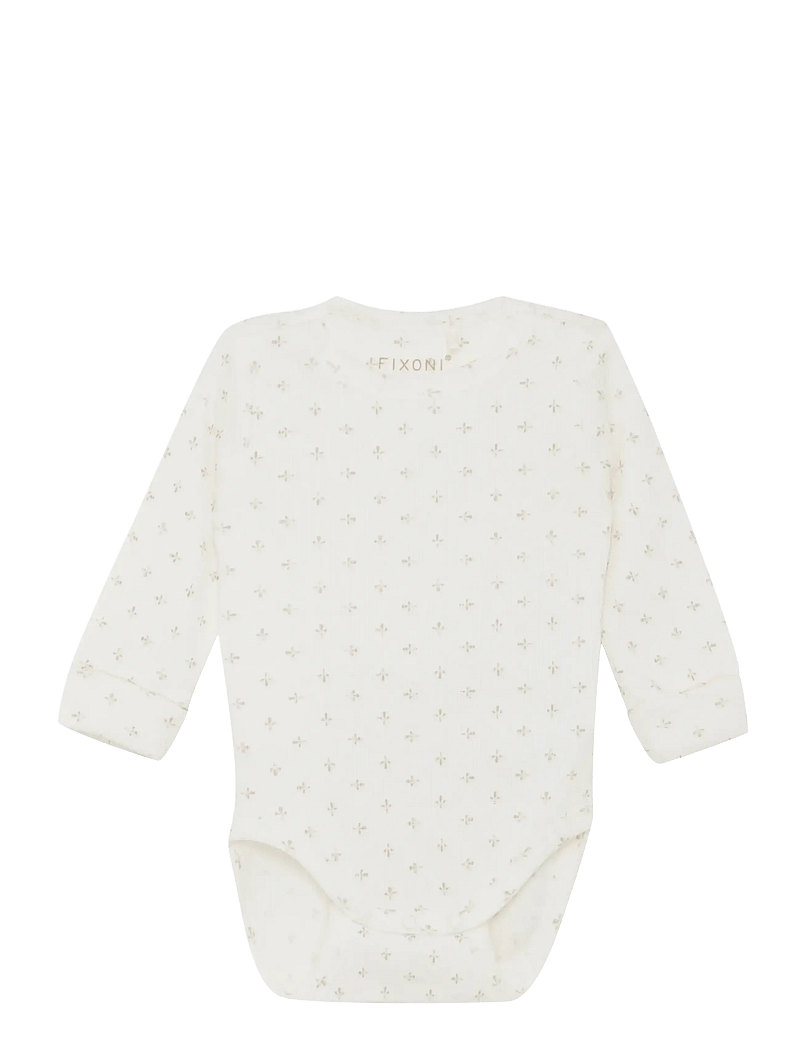 Fixoni - Body LS Rib - långärmade bodies - gardenia - 0