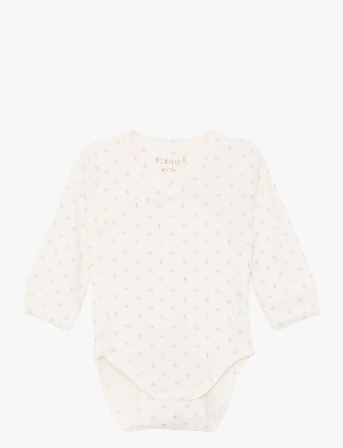 Fixoni - Wrap Body LS Rib - långärmade bodysuits - gardenia - 0