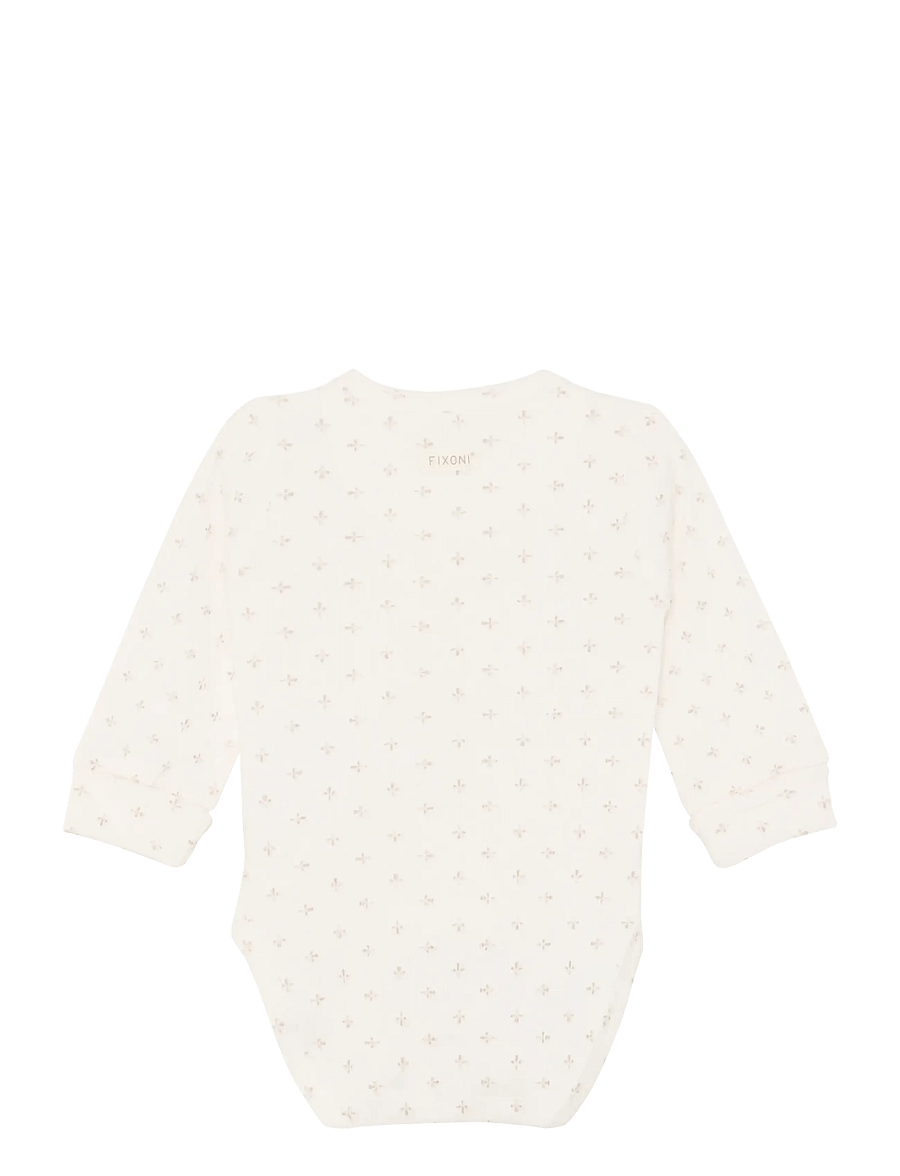 Fixoni - Wrap Body LS Rib - langærmede - gardenia - 1