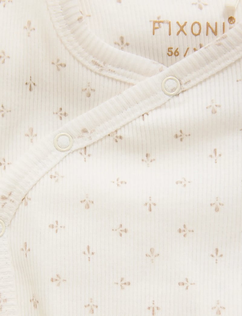 Fixoni - Wrap Body LS Rib - långärmade bodysuits - gardenia - 2