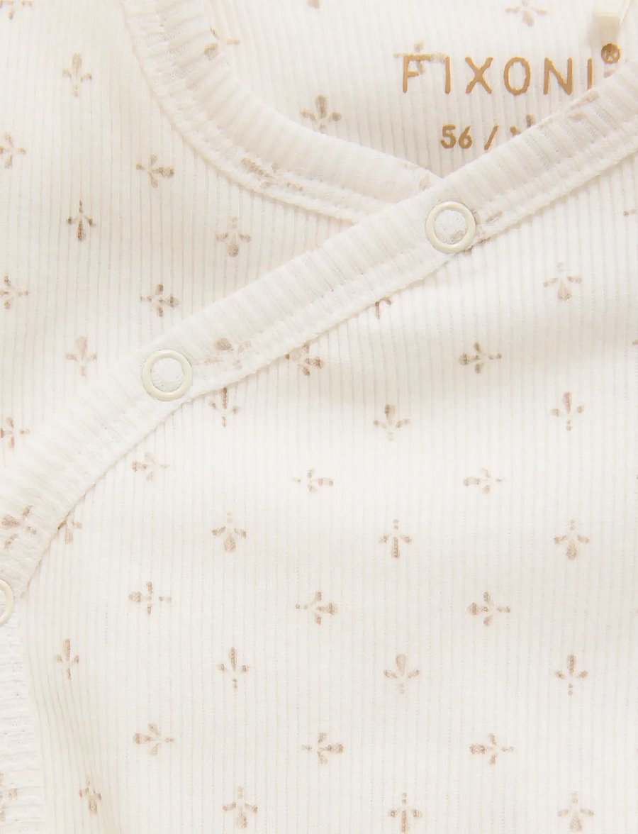 Fixoni - Wrap Body LS Rib - langærmede - gardenia - 2