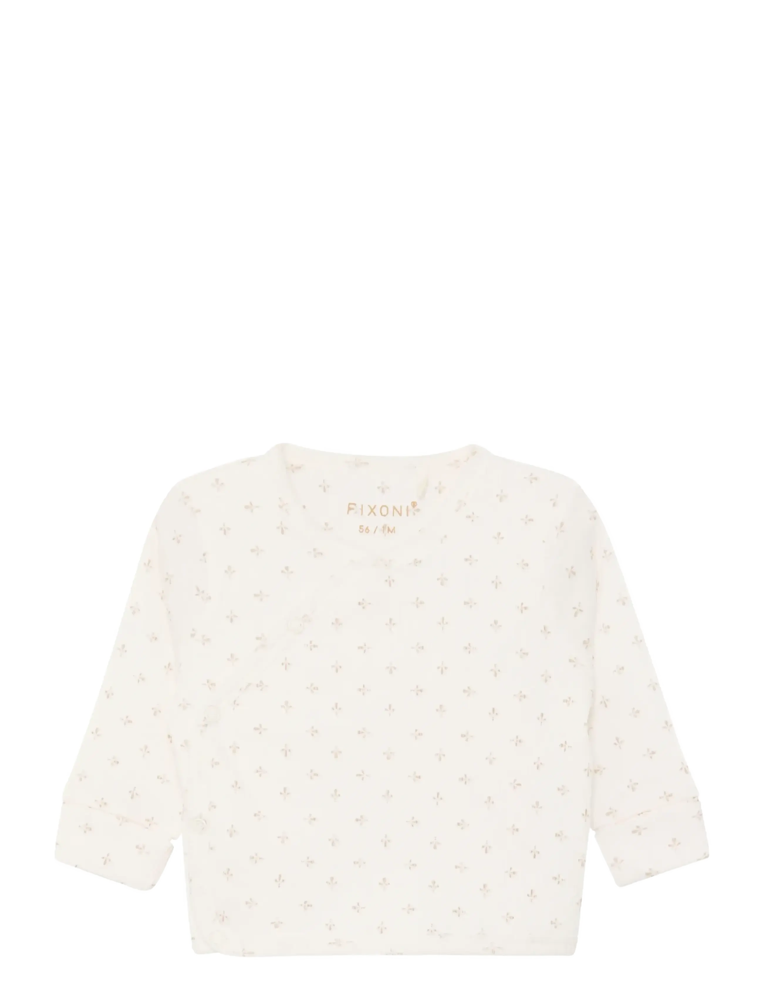 Fixoni Wrap T-Shirt Ls Rib, 44, T-shirts, Creme - Long-sleeved Kinder