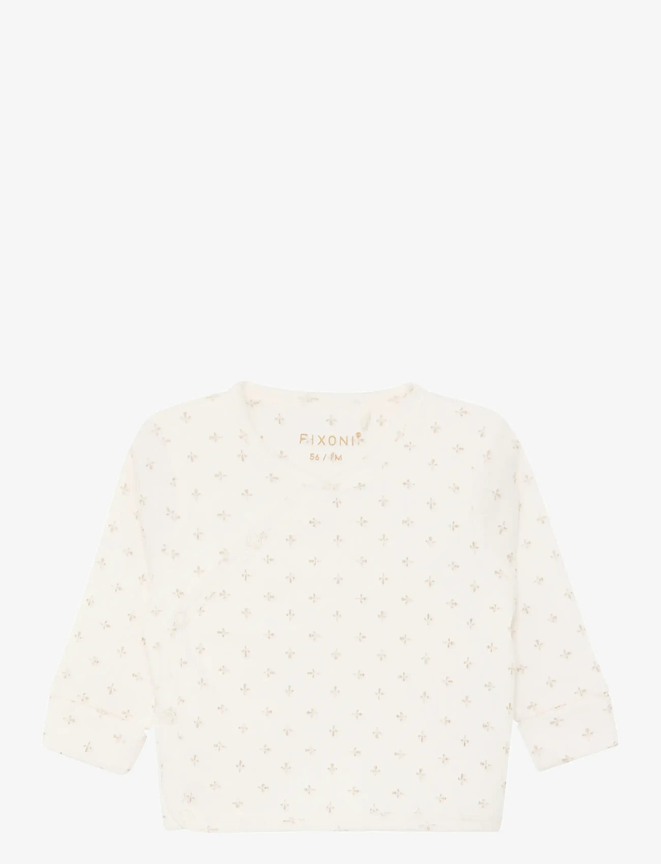 Fixoni - Wrap T-shirt LS Rib - langærmede t-shirts - gardenia - 0