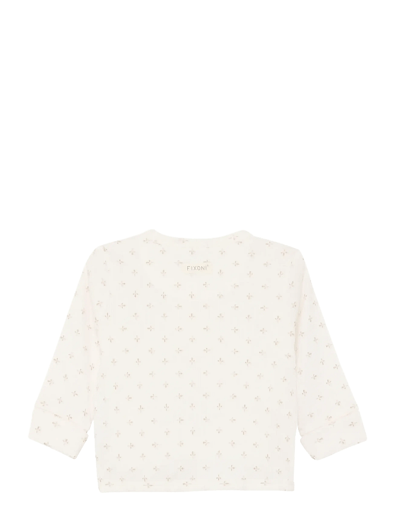 Fixoni - Wrap T-shirt LS Rib - langærmede t-shirts - gardenia - 1
