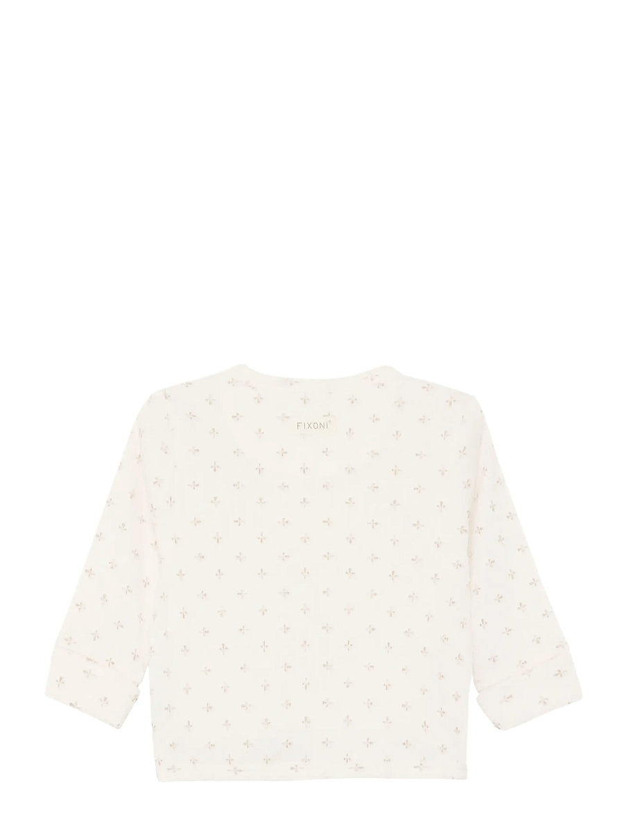 Fixoni - Wrap T-shirt LS Rib - langermede t-skjorter - gardenia - 1