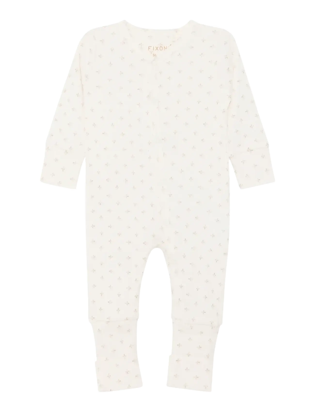 FIXONI Romper Ls Rib Cream - 80 - Kinder