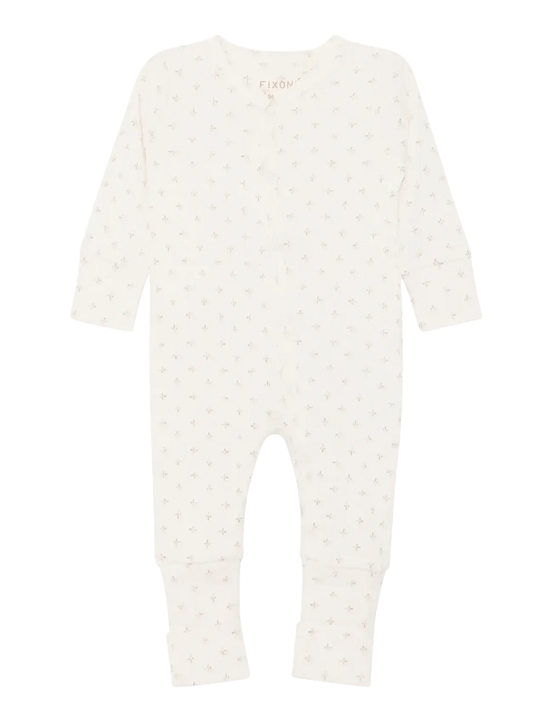 Fixoni - Romper LS Rib - langärmelig - gardenia - 0