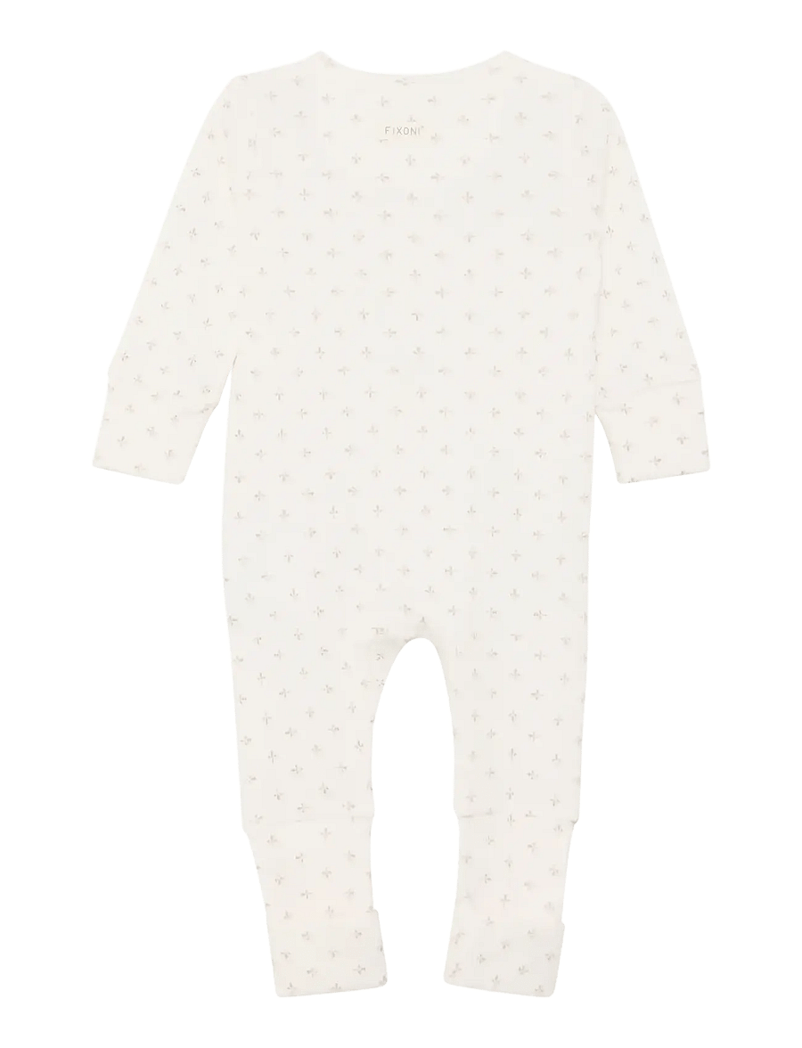 Fixoni - Romper LS Rib - langærmede - gardenia - 1