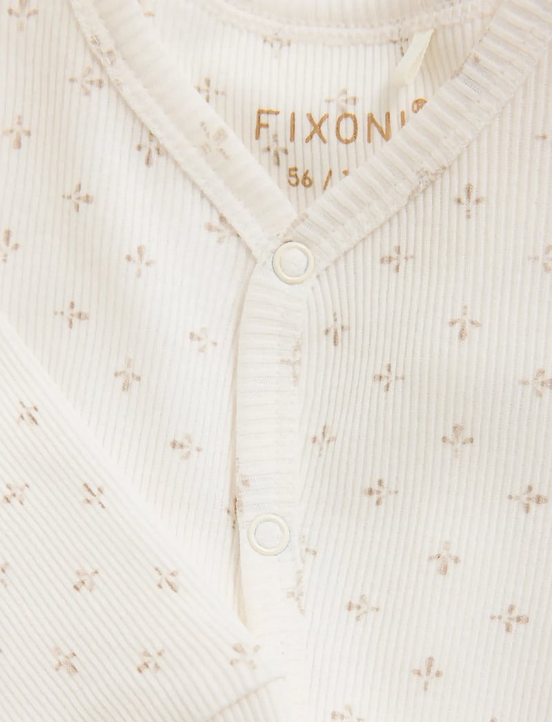 Fixoni - Romper LS Rib - langärmelig - gardenia - 2