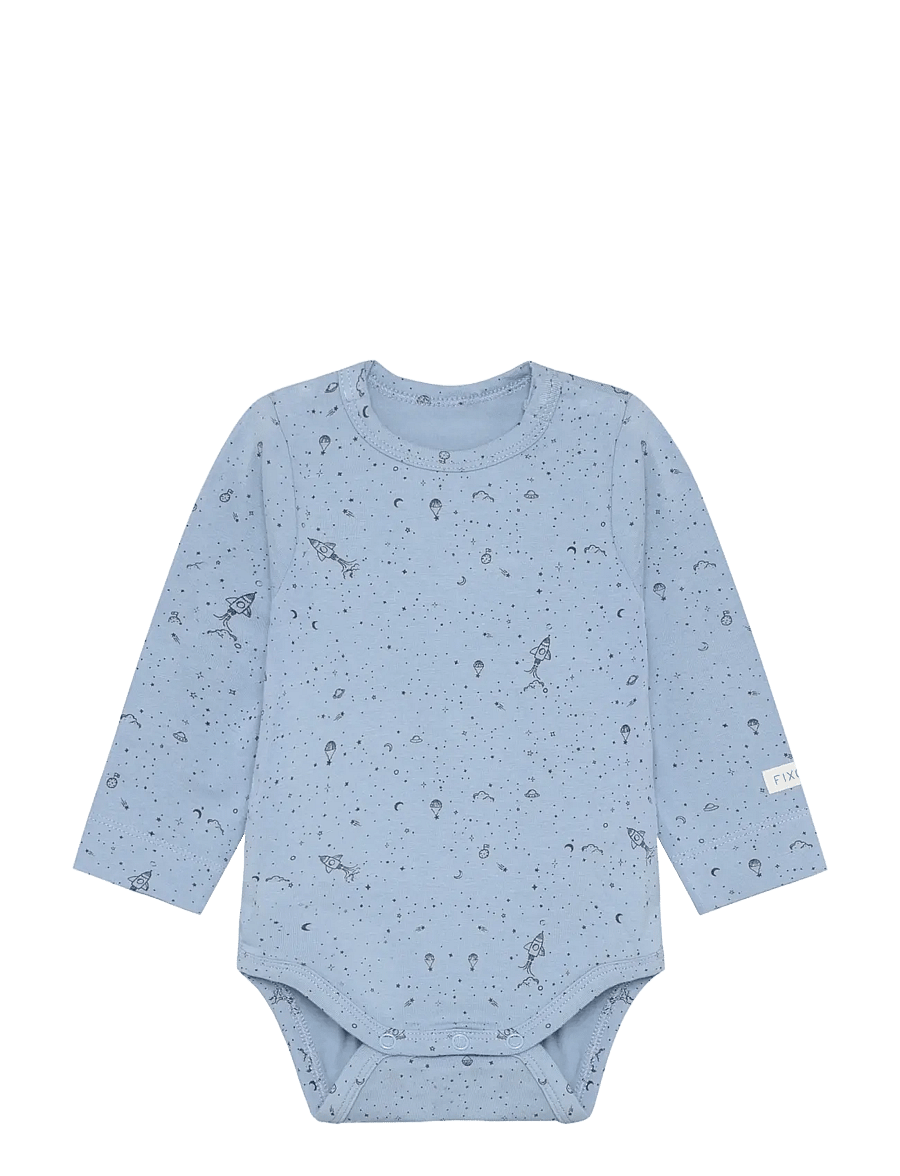 Fixoni - Body LS - langærmede bodyer - dusty blue - 0