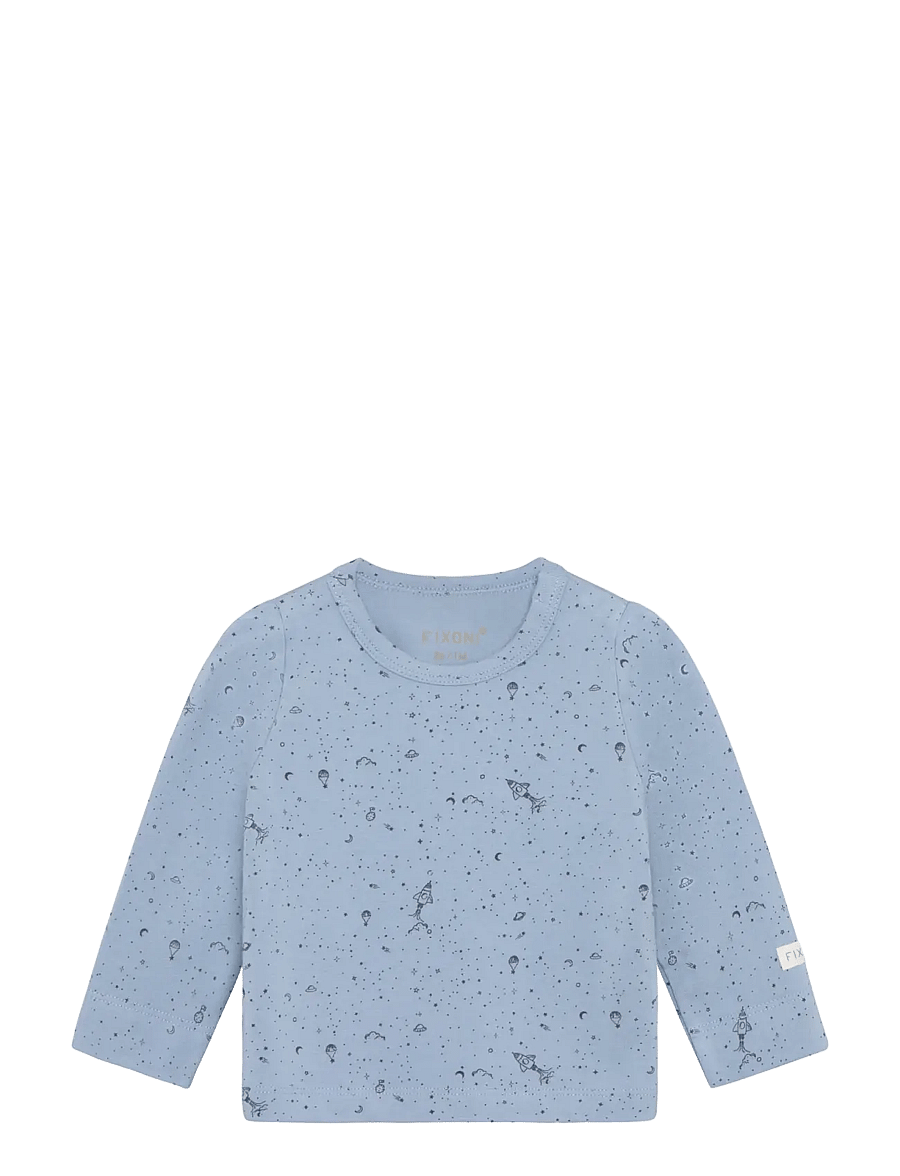 Fixoni - T-shirt LS - langærmede t-shirts - dusty blue - 0