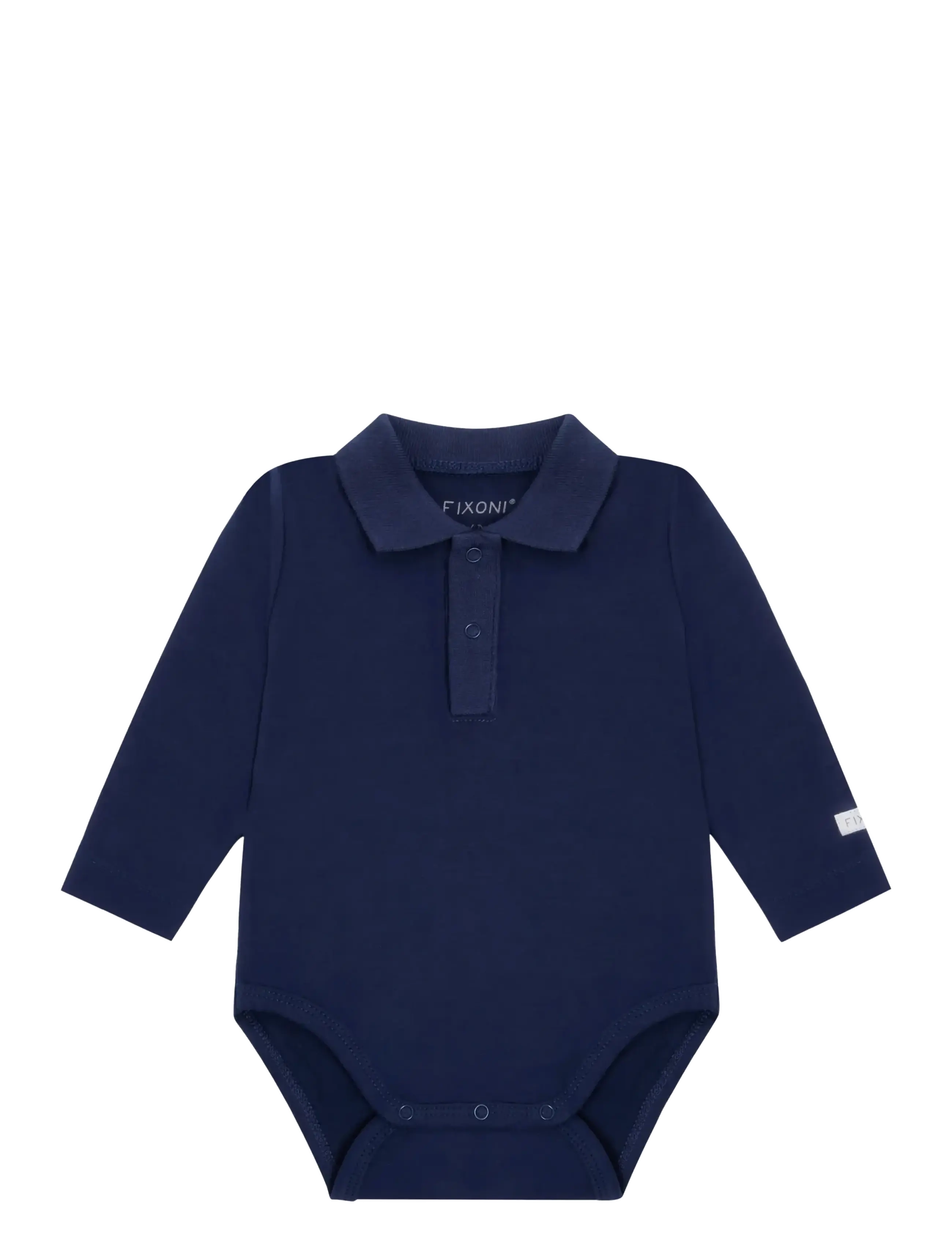 Fixoni Body Ls W. Collar, 86, Bodys, Marineblau - Long-sleeved, Kinder