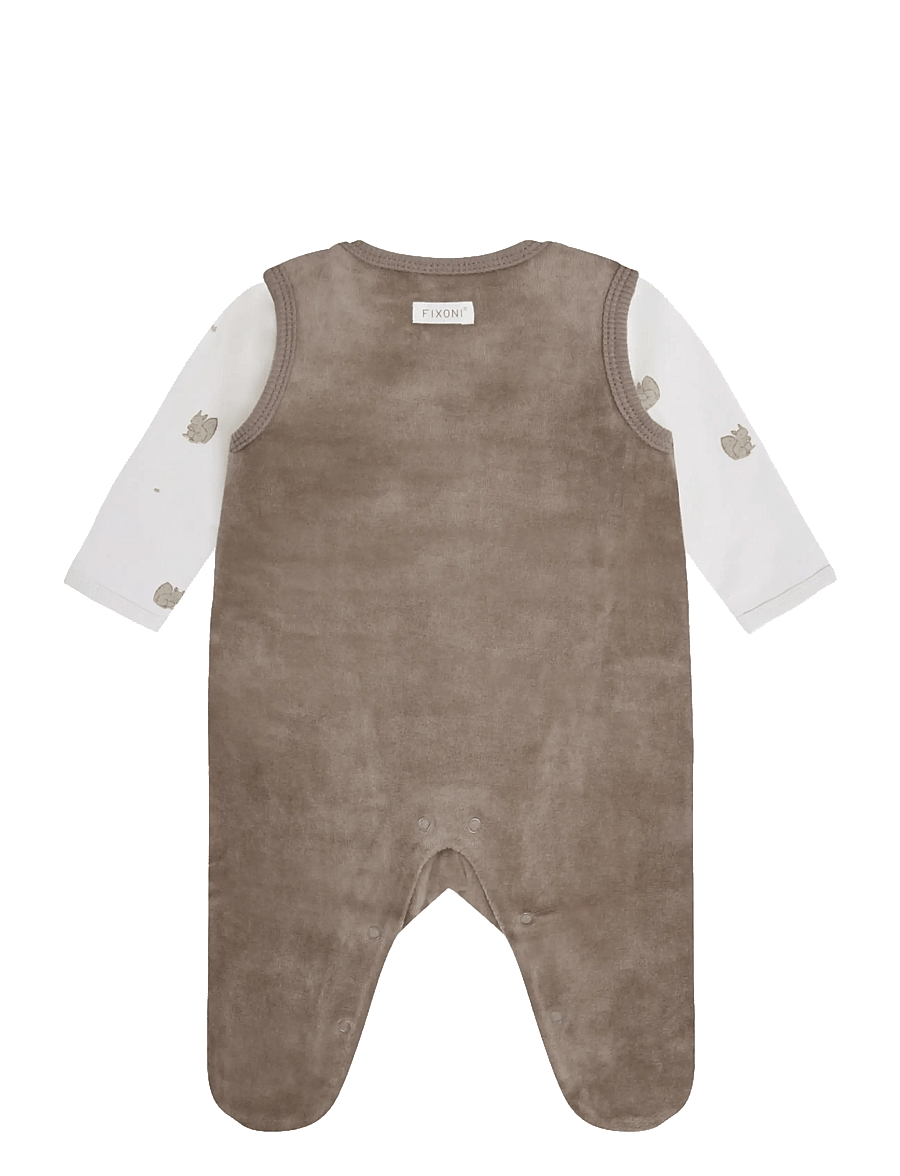 Fixoni - Set w. Body and Velour Romper - mountain trail - 1