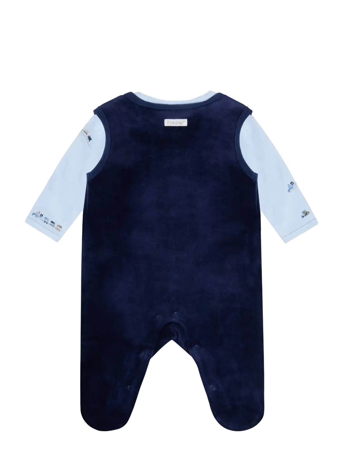 Fixoni - Set w. Body and Velour Romper - navy blazer - 1