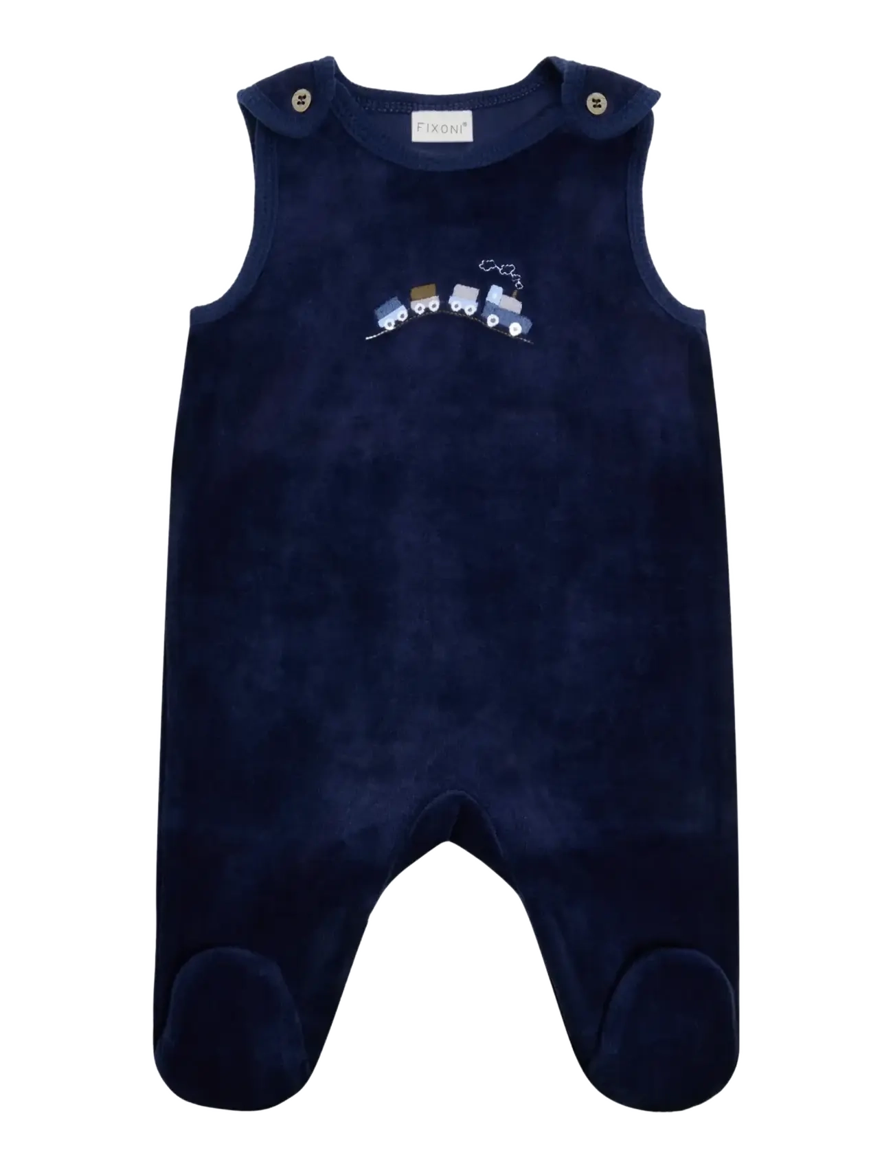 Fixoni - Set w. Body and Velour Romper - navy blazer - 2