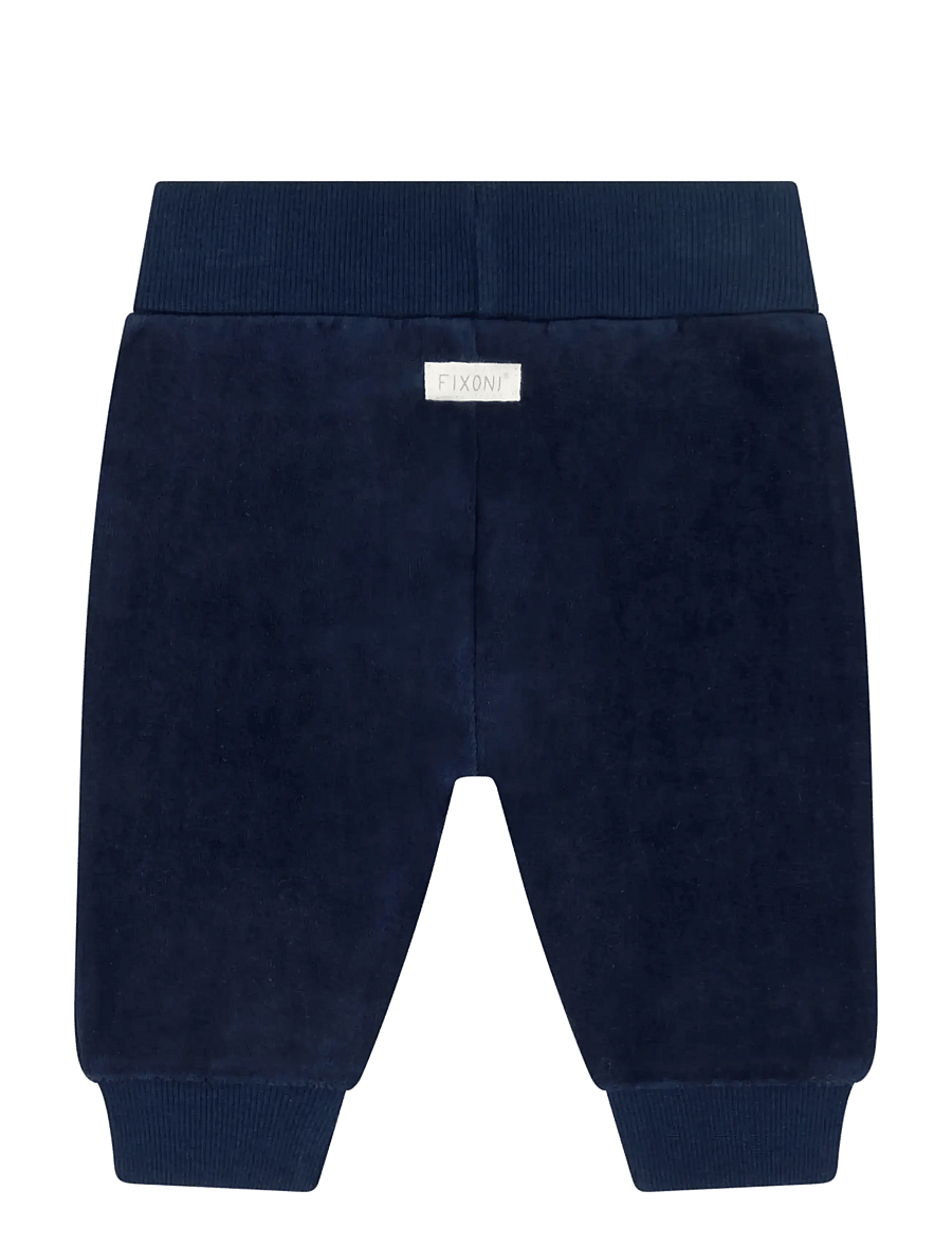 Fixoni - Pants Velour - dressipüksid - navy blazer - 1