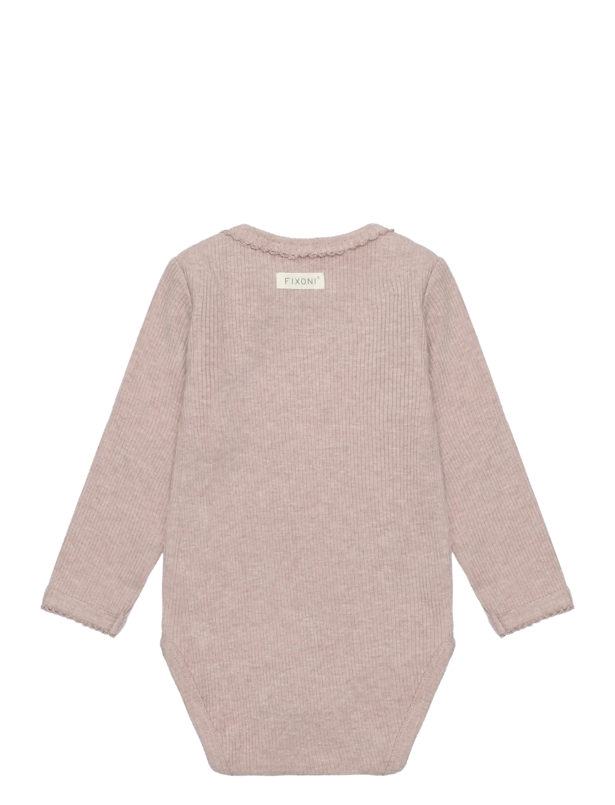 Fixoni - Body LS Melange Rib - pale mauve melange - 1