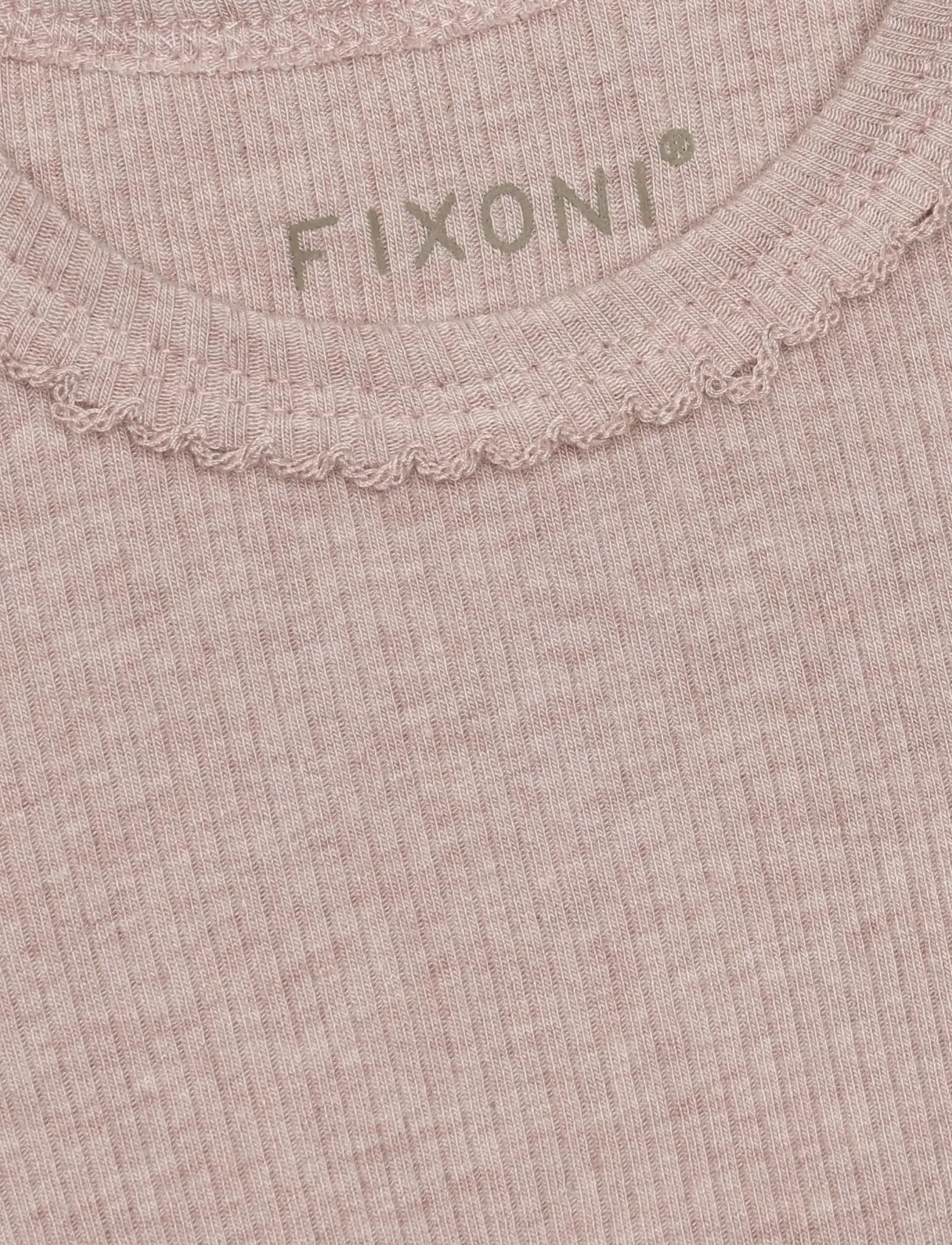 Fixoni - Body LS Melange Rib - pale mauve melange - 2