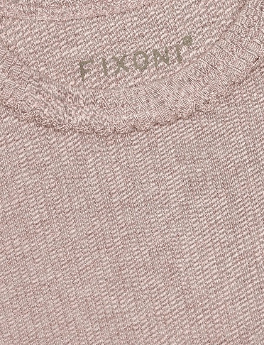 Fixoni - Body LS Melange Rib - långärmade bodies - pale mauve melange - 2