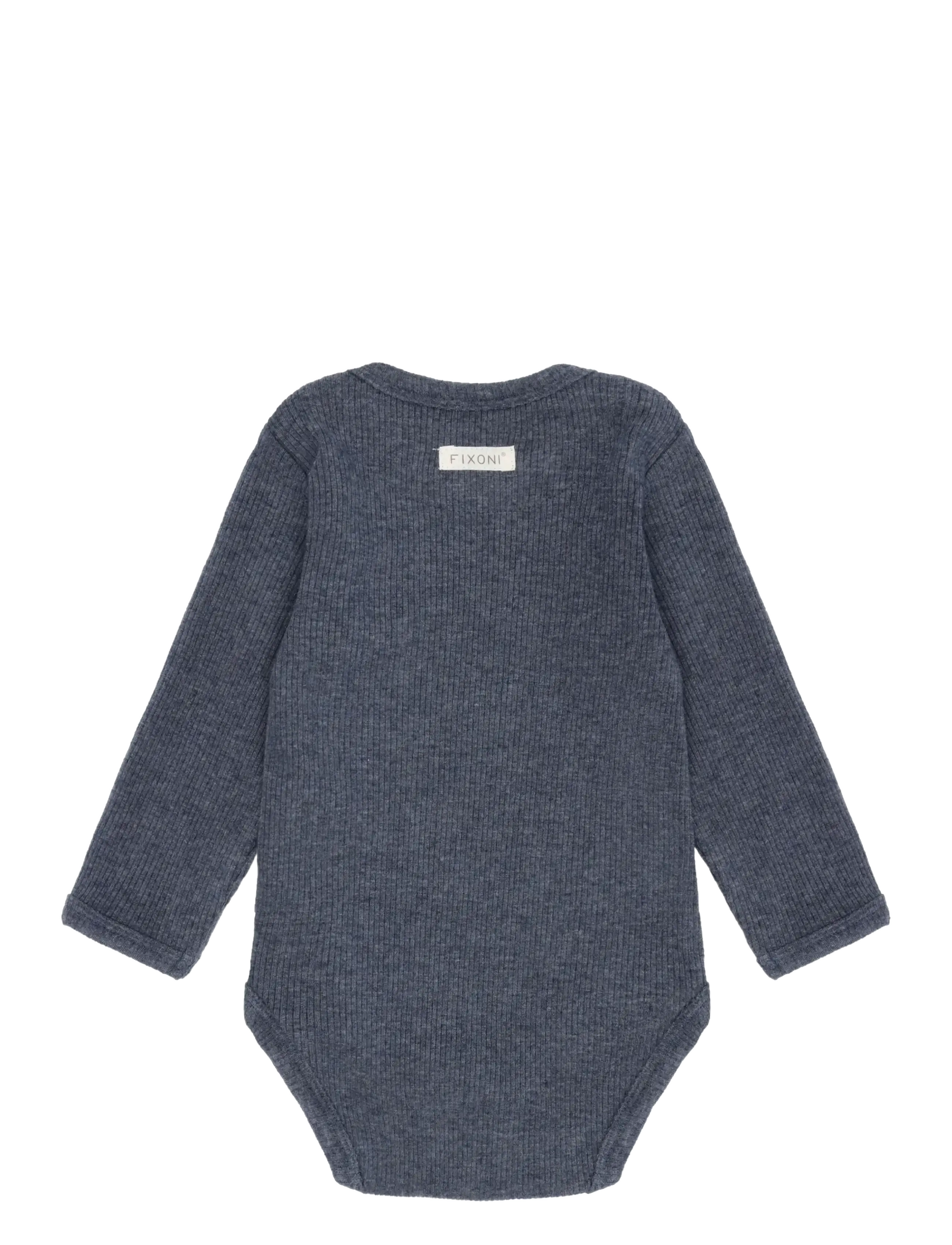 Fixoni - Body LS Melange Rib - vintage indigo melange - 1