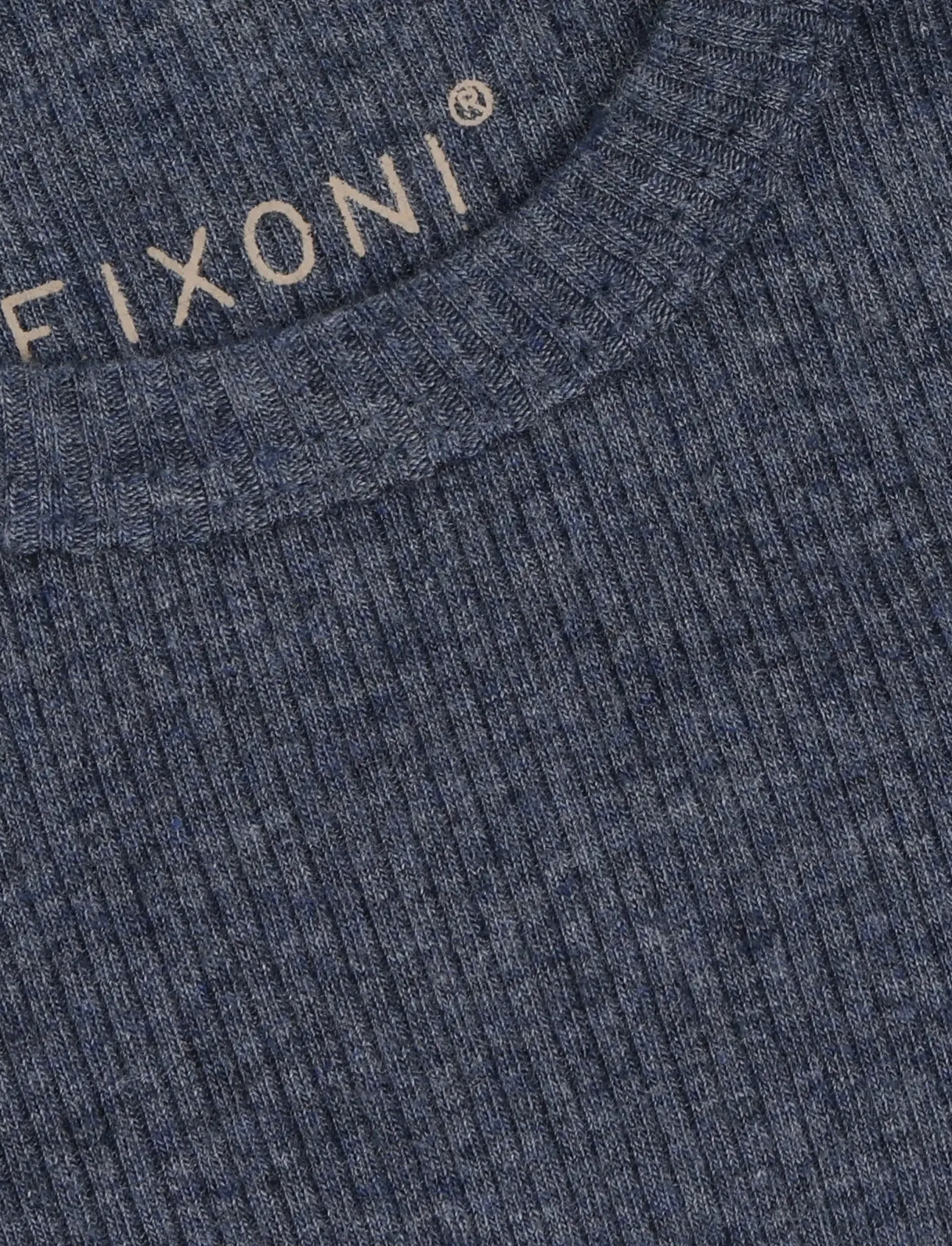 Fixoni - Body LS Melange Rib - vintage indigo melange - 2