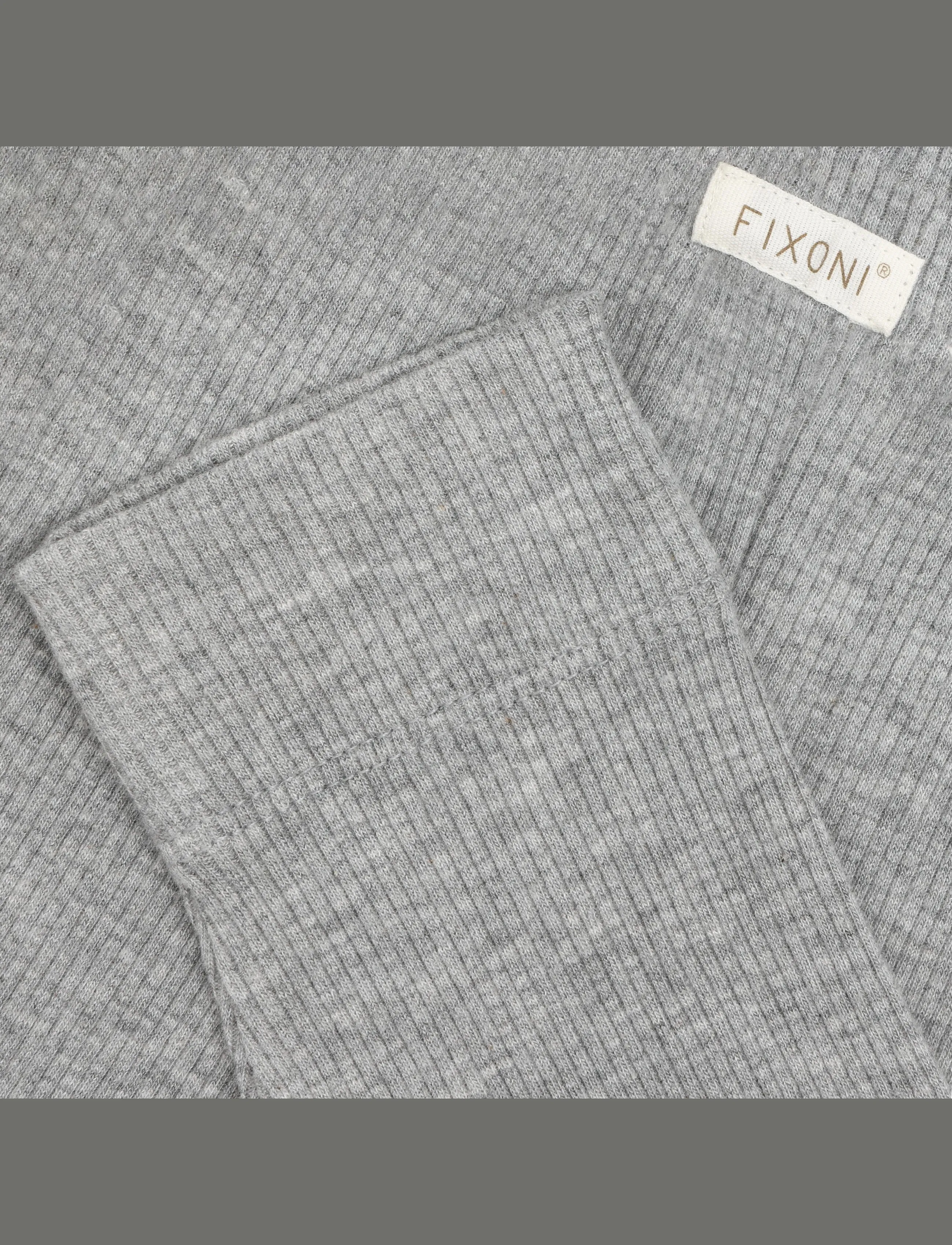 Fixoni - Leggings Melange Rib - flint gray melange - 2