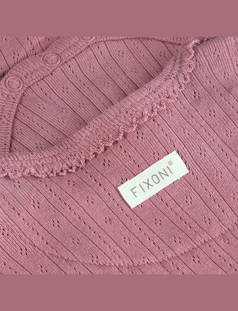 Fixoni - Body LS Pointelle - langærmede bodyer - nostalgia rose - 2