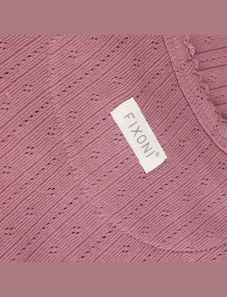 Fixoni - Romper LS Pointelle - langærmede heldragter - nostalgia rose - 2