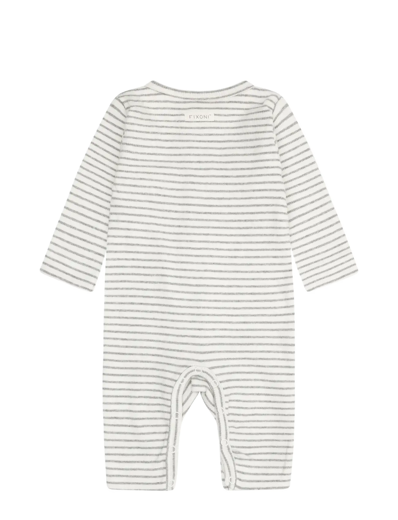 Fixoni - Romper LS Rib - flint gray melange - 1