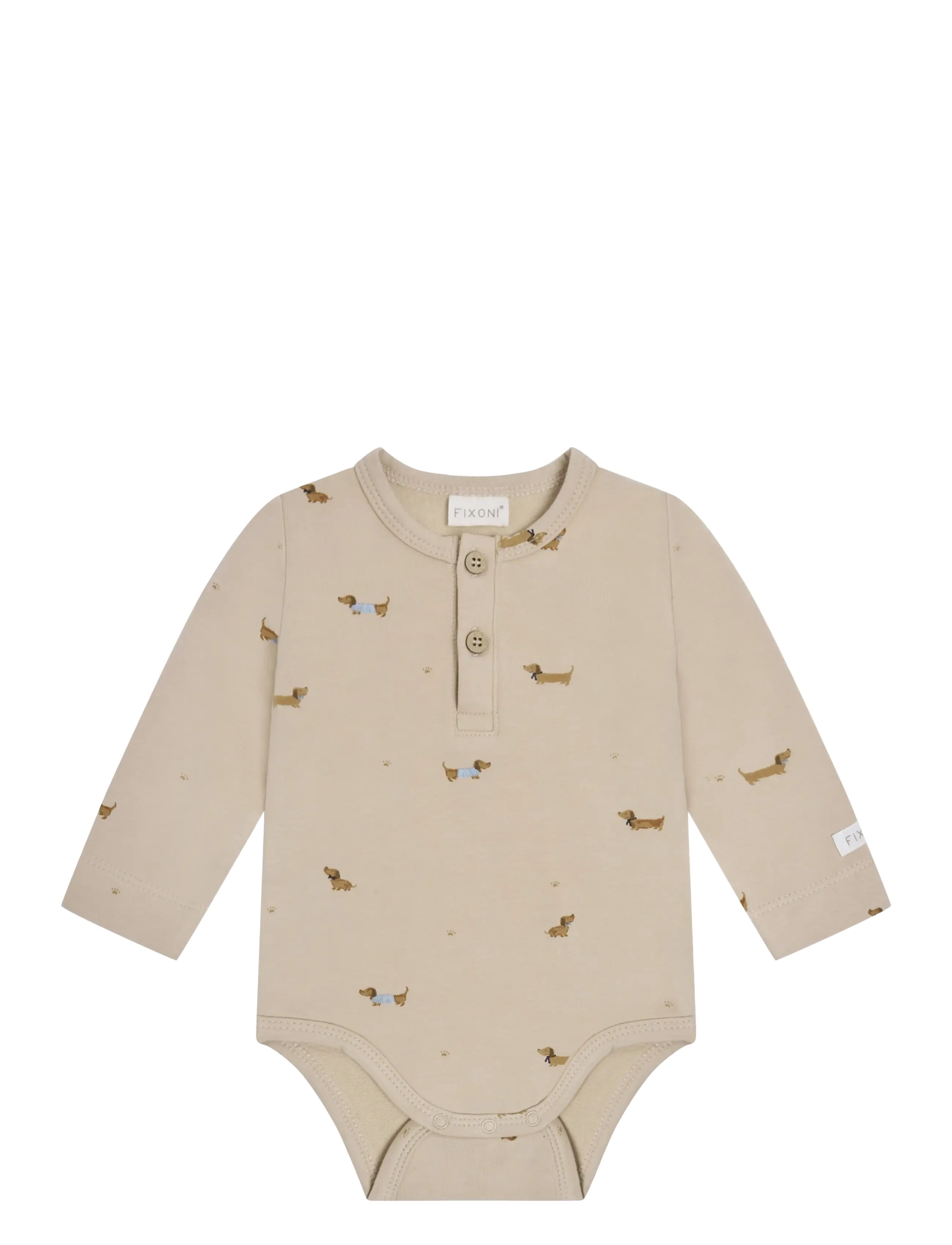 Fixoni Body LS Sweat - Pikkade varrukatega bodid - HUMUS / beige