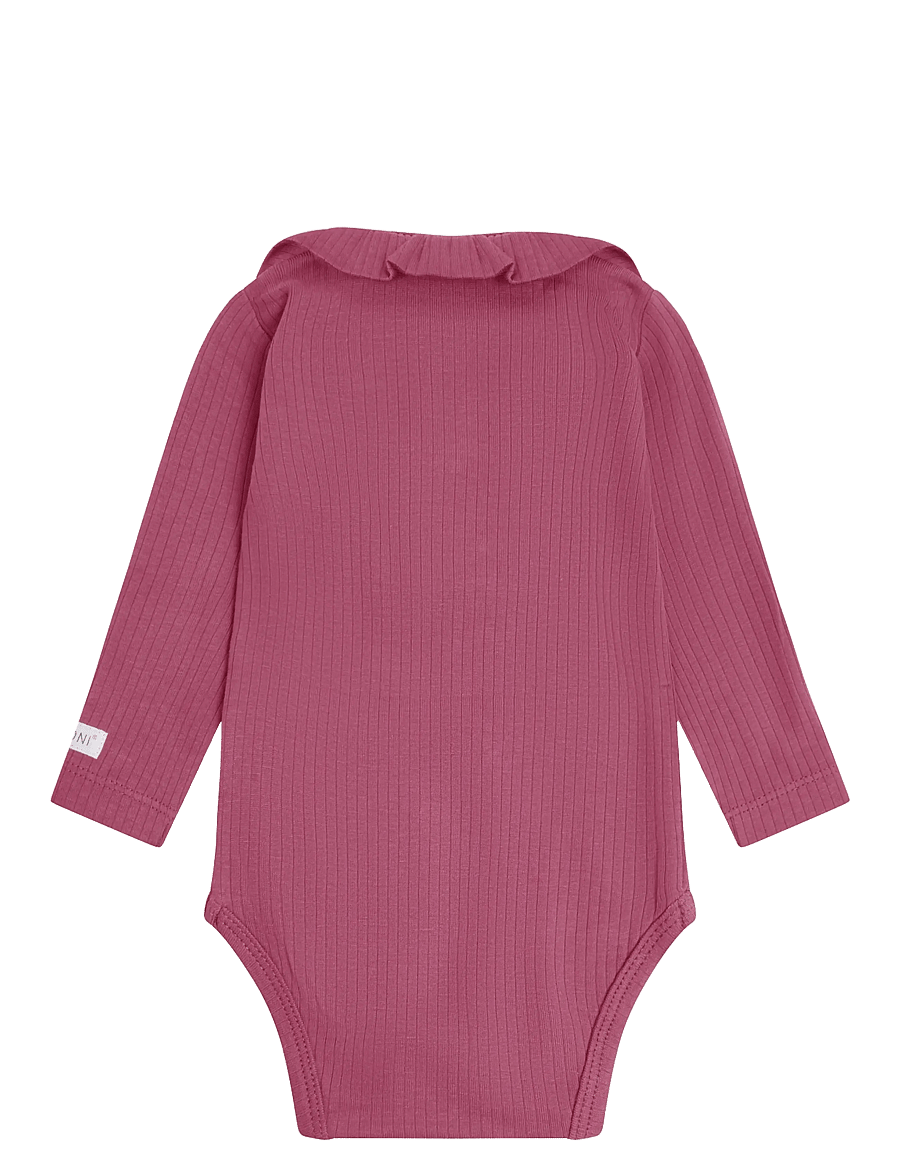 Fixoni - Body LS Rib - langærmede bodyer - crushed berry - 1