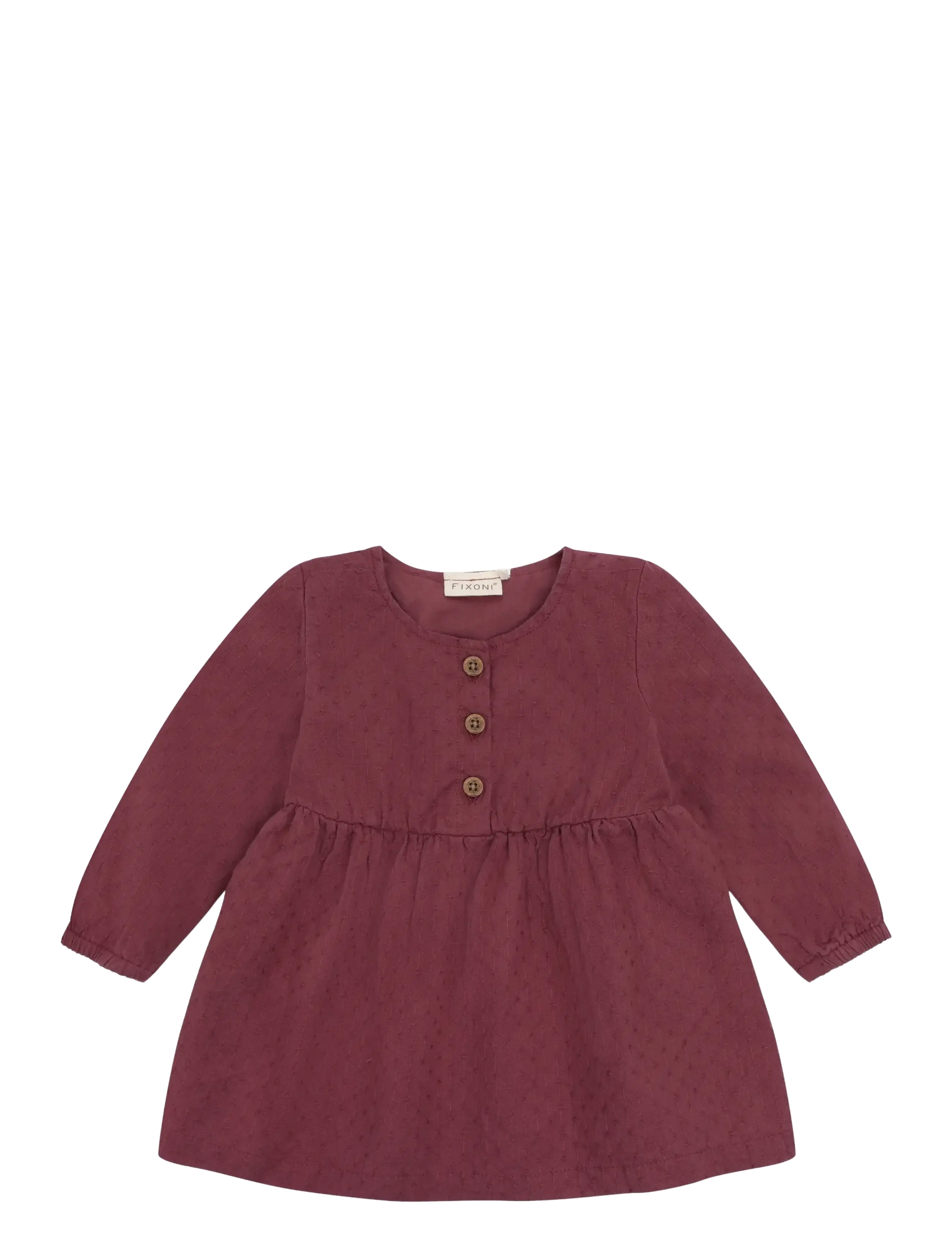 Fixoni Dress LS Woven - Nach Größe einkaufen - CRUSHED BERRY / burgundy