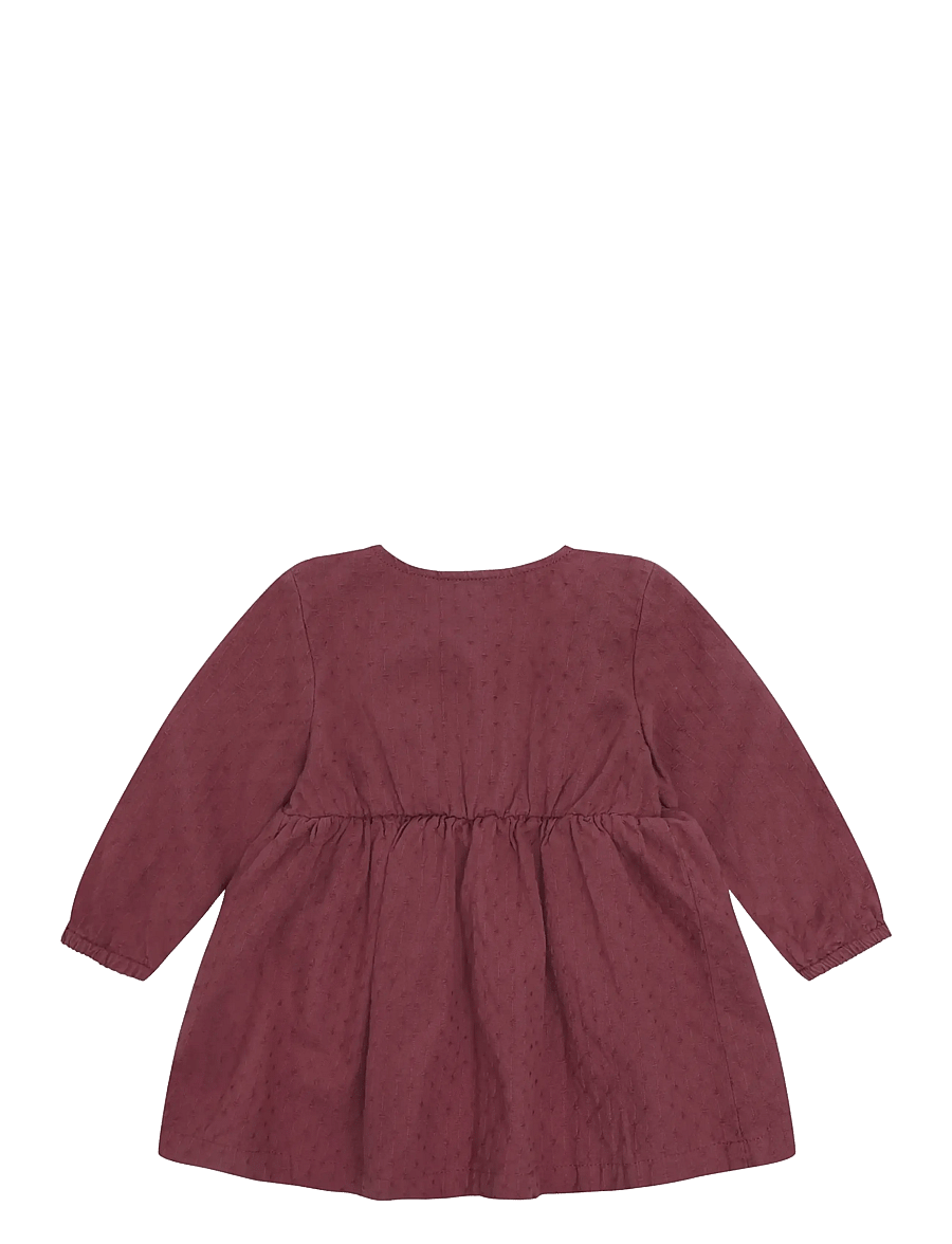 Fixoni - Dress LS Woven - langärmelige babykleider - crushed berry - 1