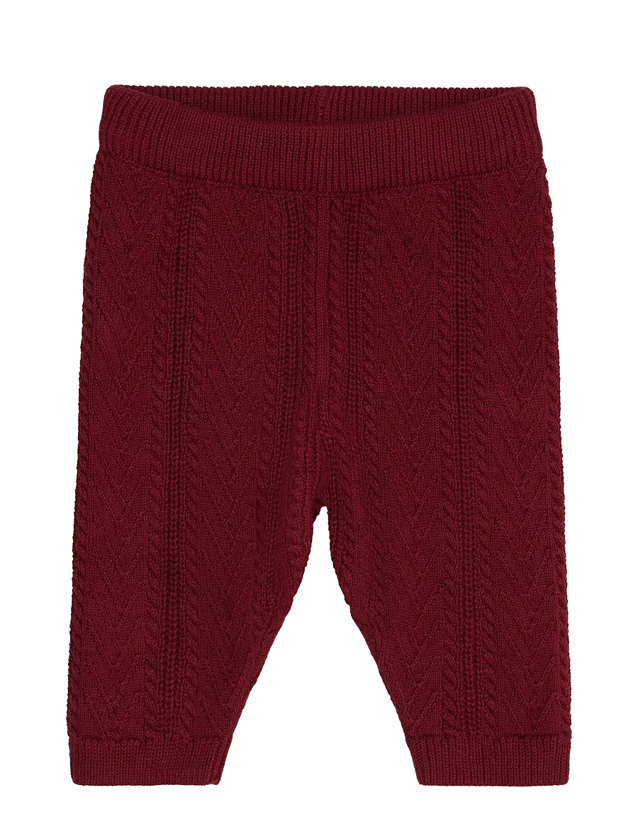 Fixoni - Pants Knit - babybukser - tibetan red - 0