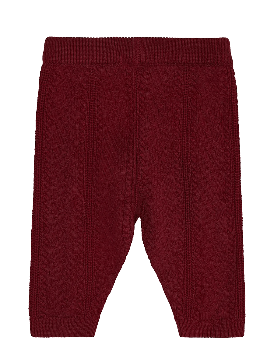 Fixoni - Pants Knit - babybukser - tibetan red - 1