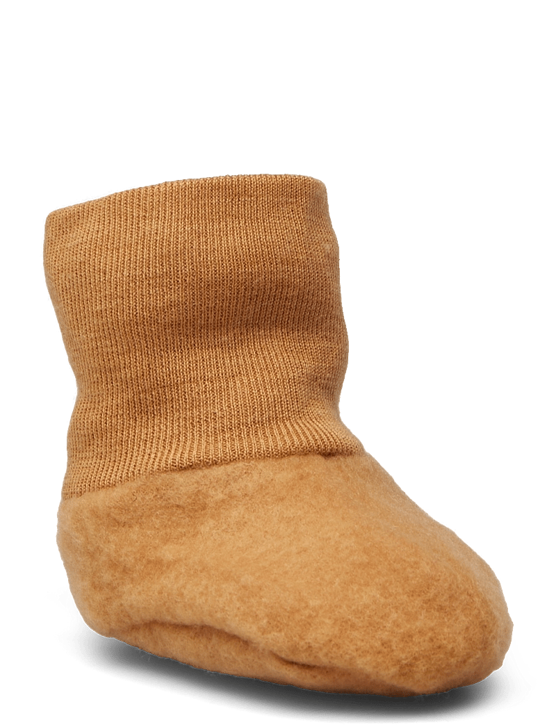 Fixoni - Footies - single layer - babystrikstøvler - brown sugar - 0